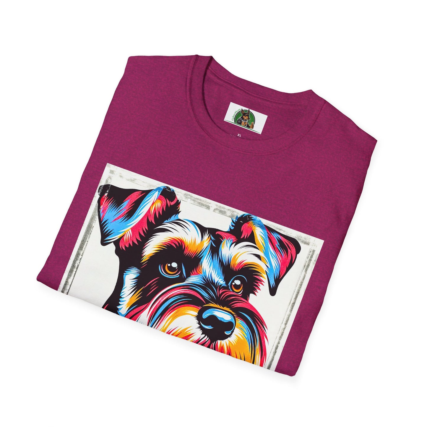 Schnauzer T-Shirt with Miniature Schnauzer Design T-Shirt Printify   