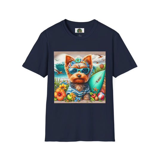 Yorkie T-Shirt Printify S Navy 