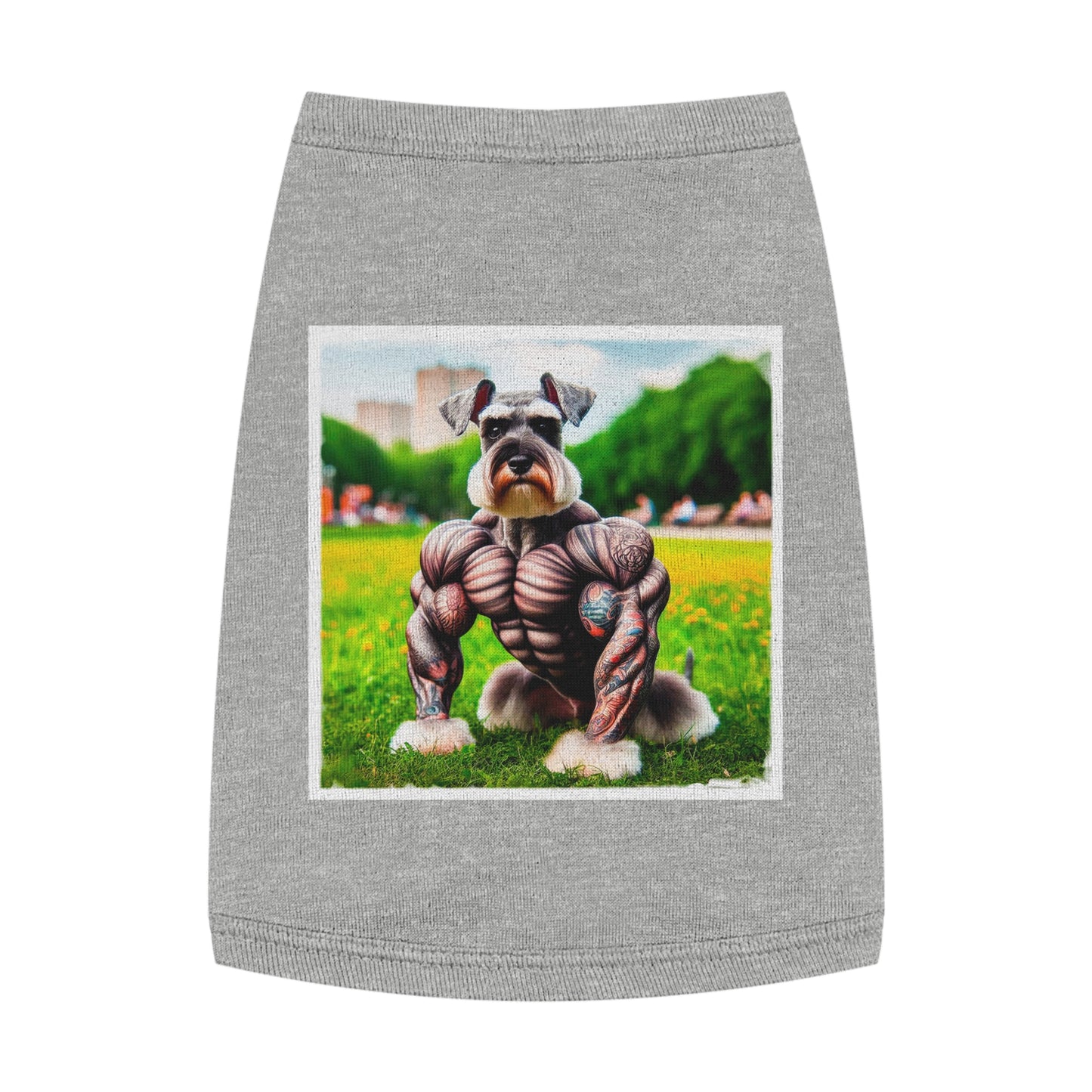 Pet Tank Top Miniature Schnauzer Pets Printify M Heather 