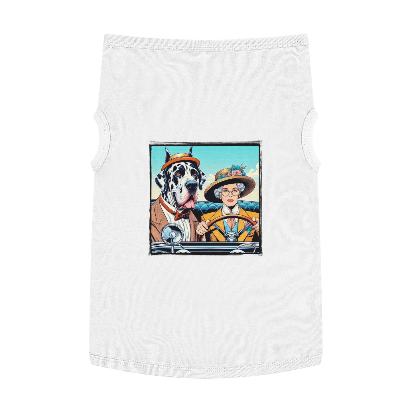 Pet Tank Top Great Dane Pets Printify XL White