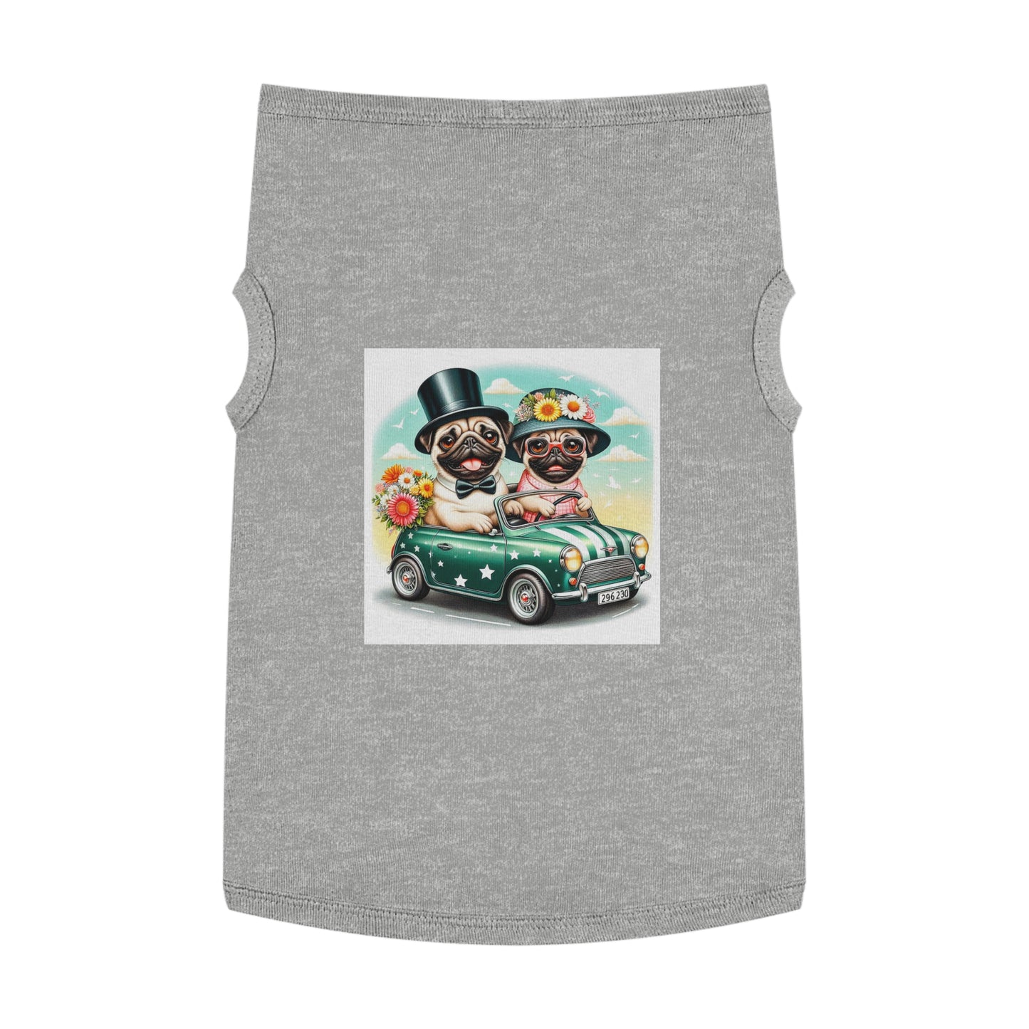 Wacky Pet Tank Top Pug Pets Printify XL Heather 