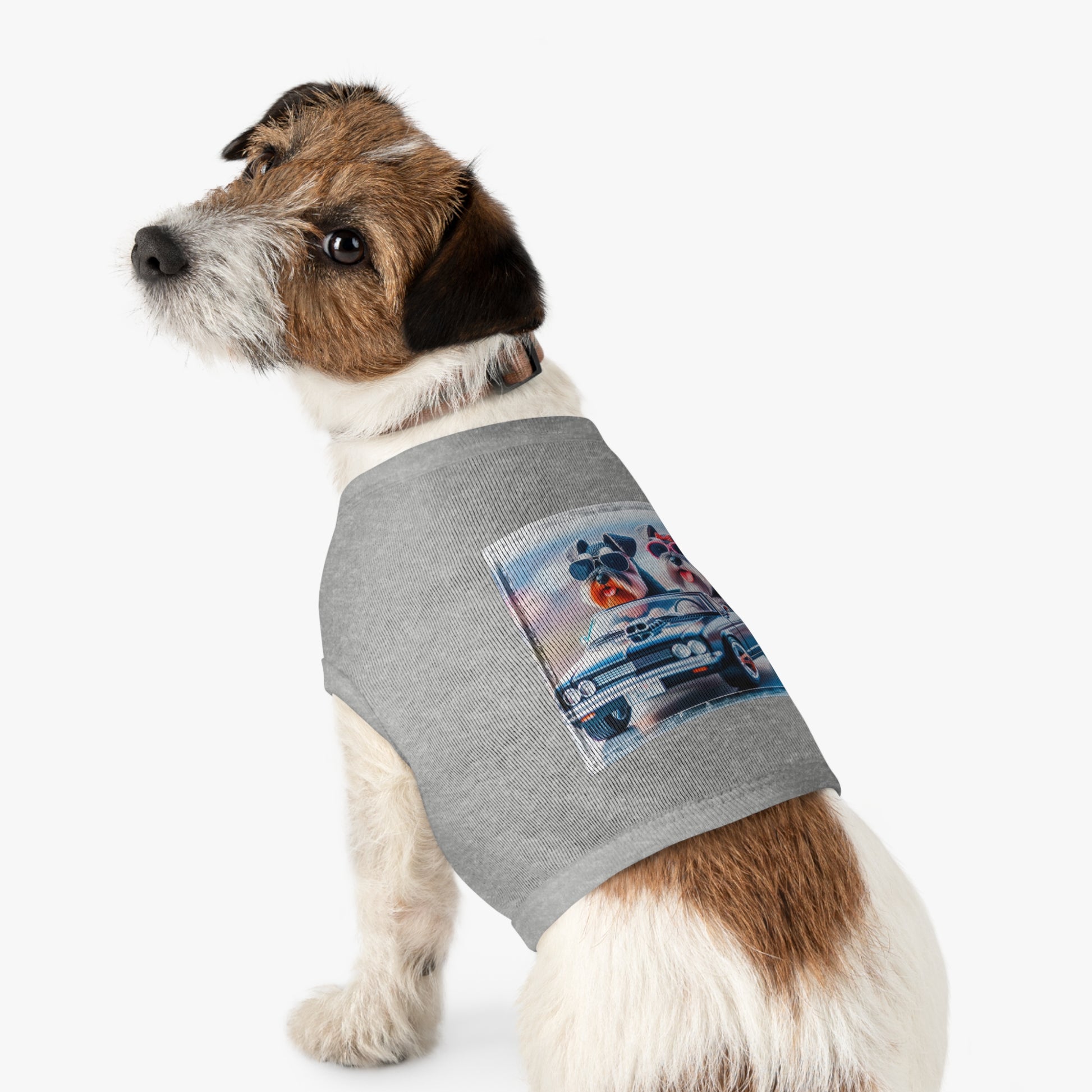 Wacky Pet Tank Top Miniature Schnauzer Pets Printify   