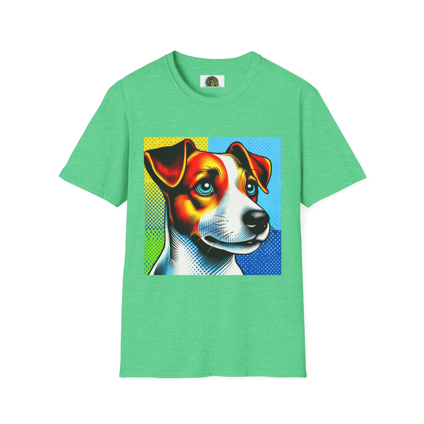 Jack Russell Colorful Pop Art T-Shirt Printify S Heather Irish Green