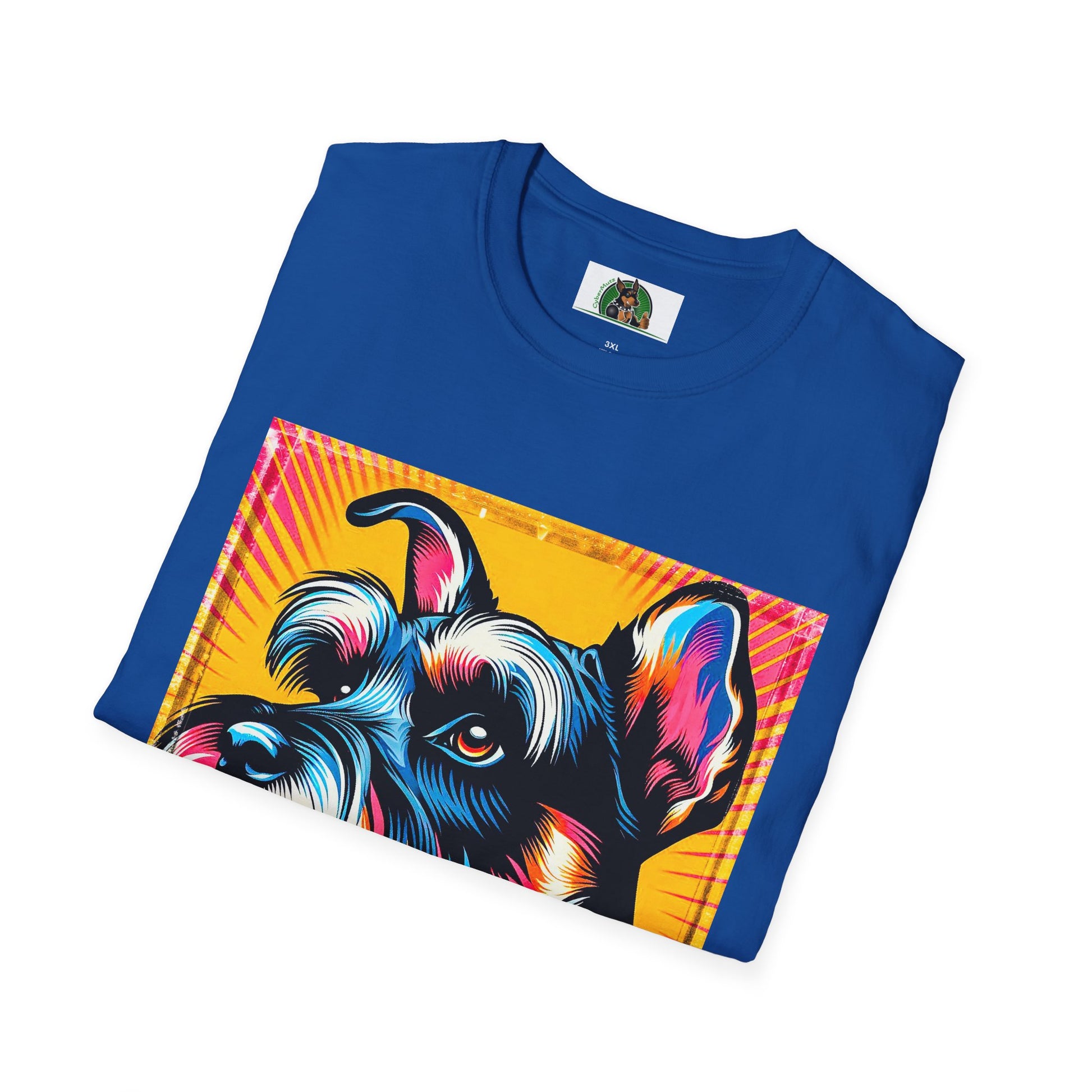 Miniature Schnauzer colorful art t shirt T-Shirt Printify