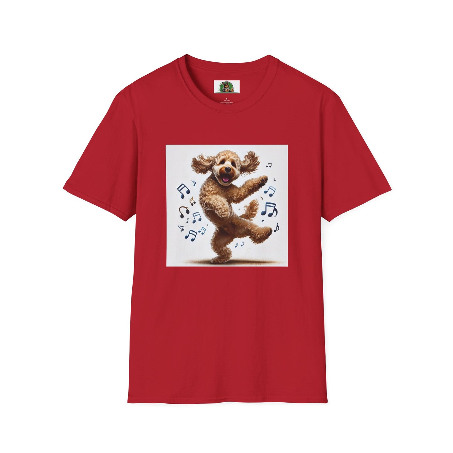 Dancing CockerPoo T-Shirt T-Shirt Printify S Cherry Red