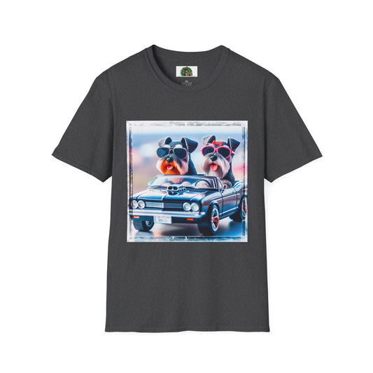 Miniature Schnauzer Driving Frirnds shirt T-Shirt Printify XS Dark Heather