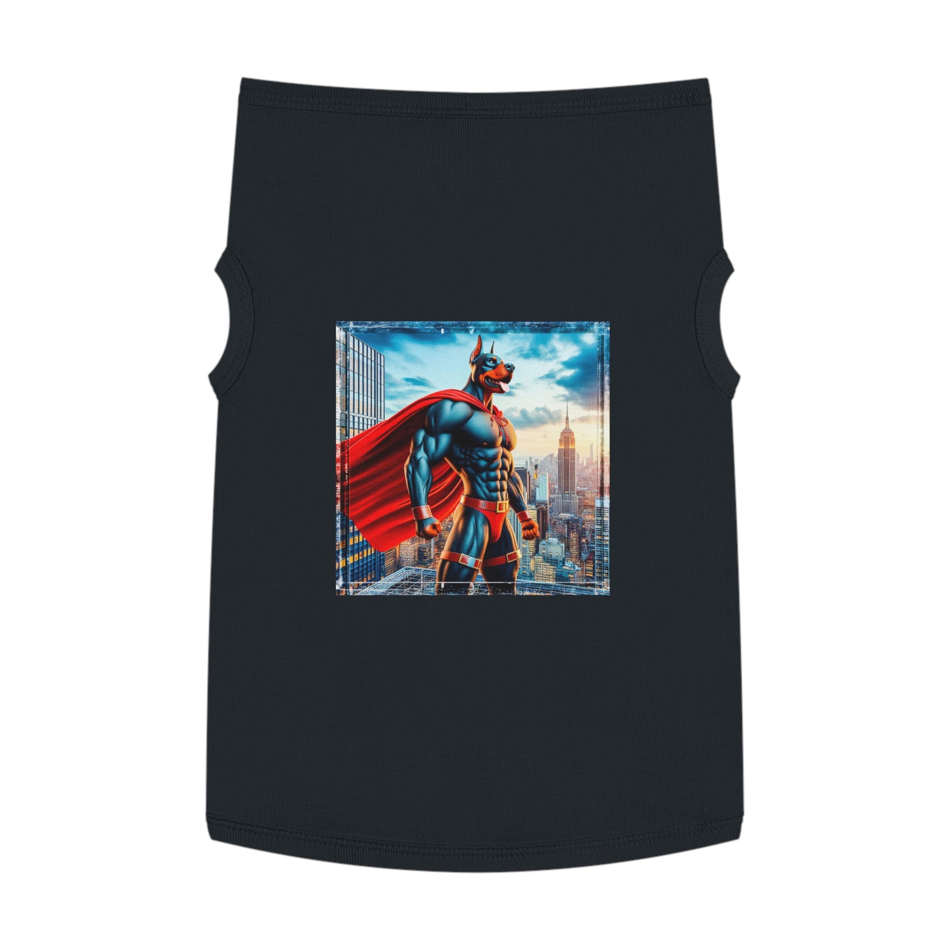 Pet Tank Top Doberman muscleman hero t shirt Pets Printify