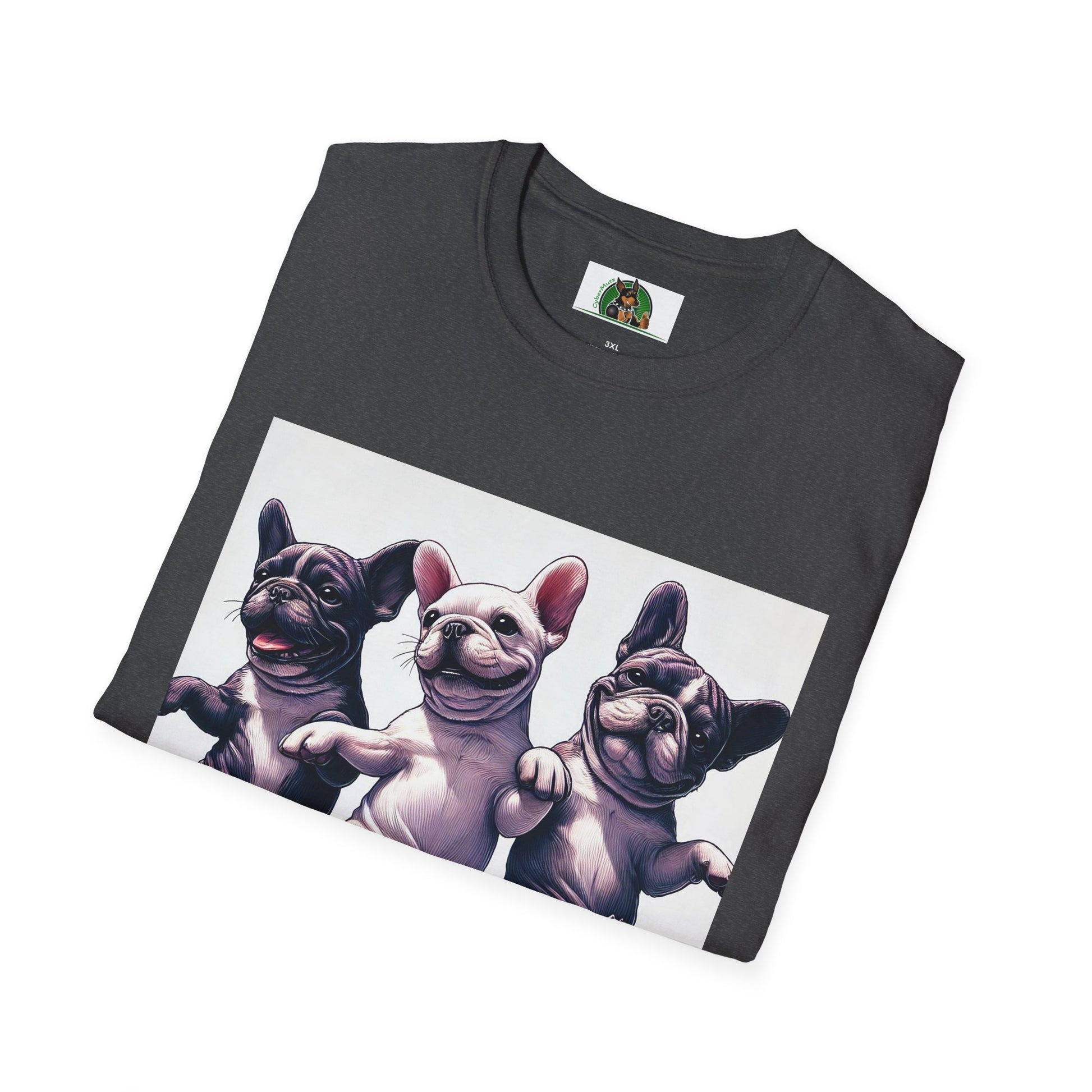 French Bulldogs Dancing Unisex T-Shirt T-Shirt Printify