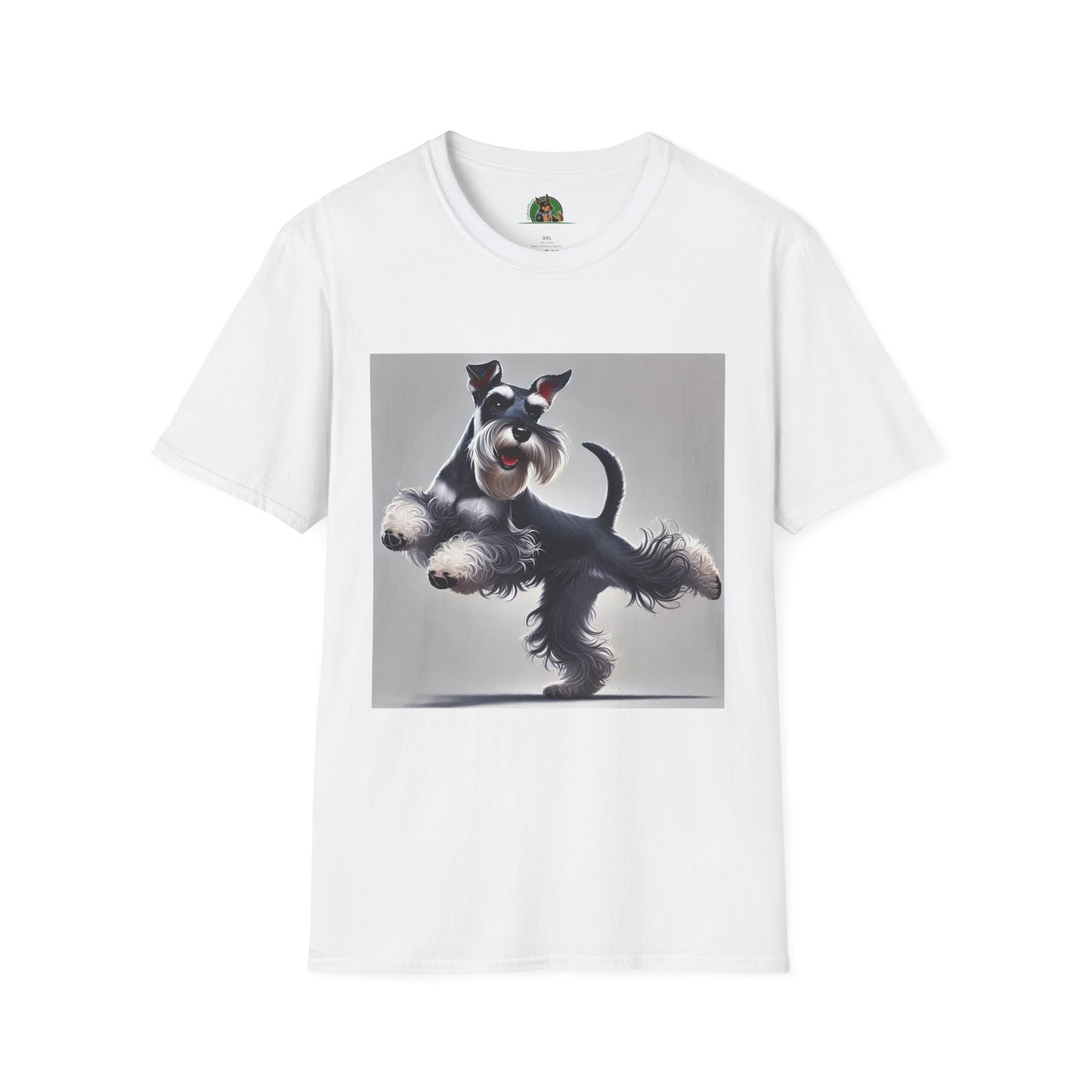 Dancing Miniature Schnauzer T-Shirt T-Shirt Printify XS White