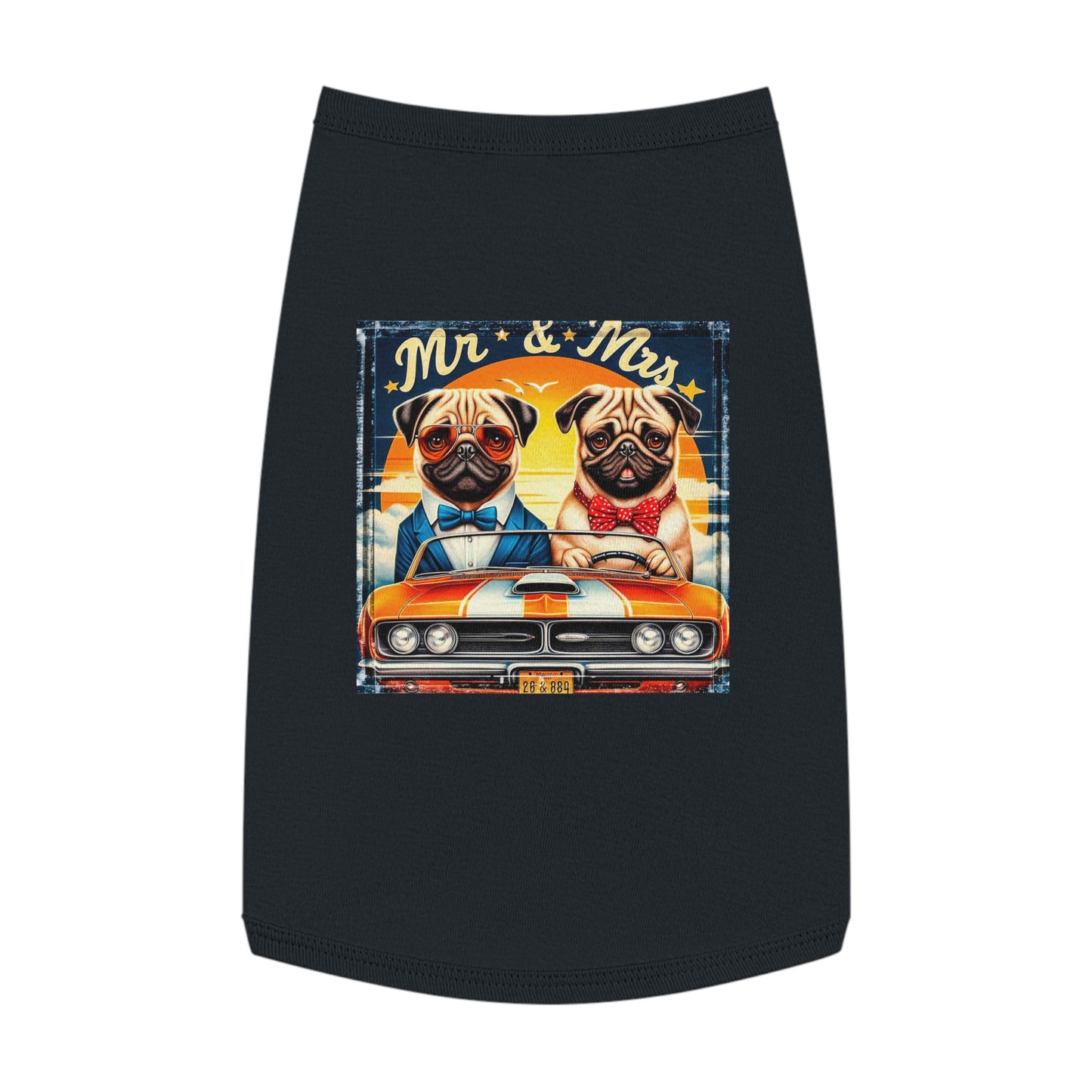 Wacky Pet Tank Top Pug Pets Printify L Black 