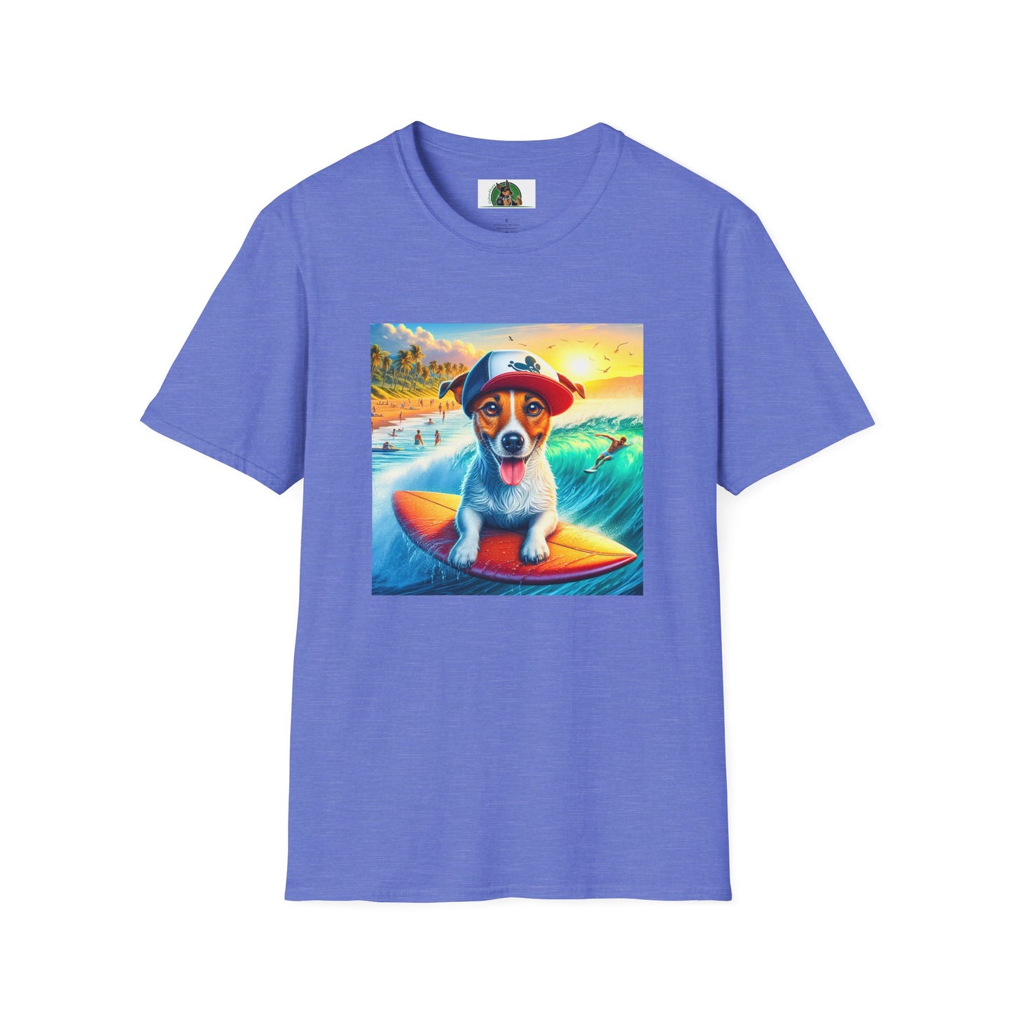 Jack Russell Boogie Boarding T-Shirt Printify S Heather Royal