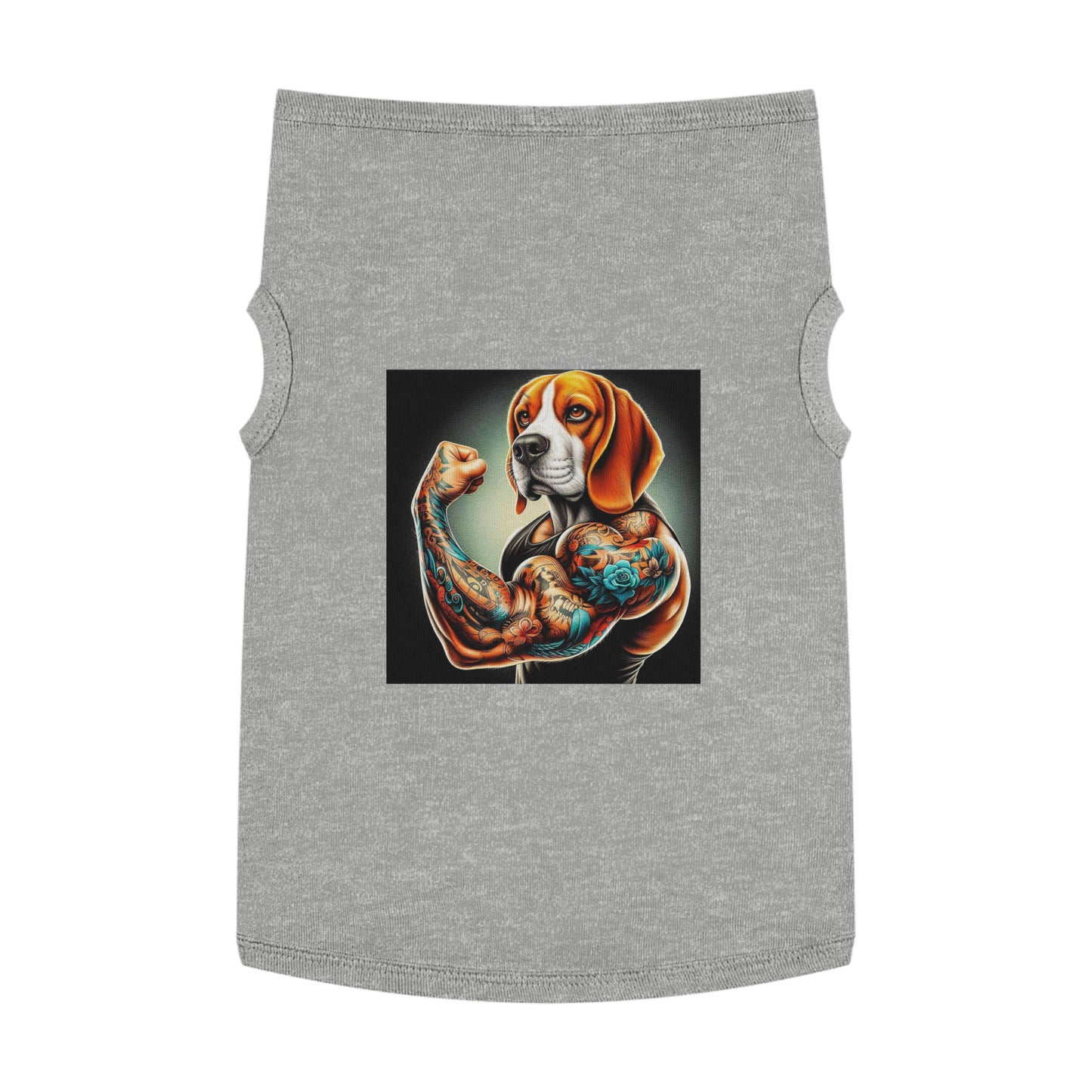 Pet Tank Top Beagle Muscle Dog Pets Printify XL Heather 