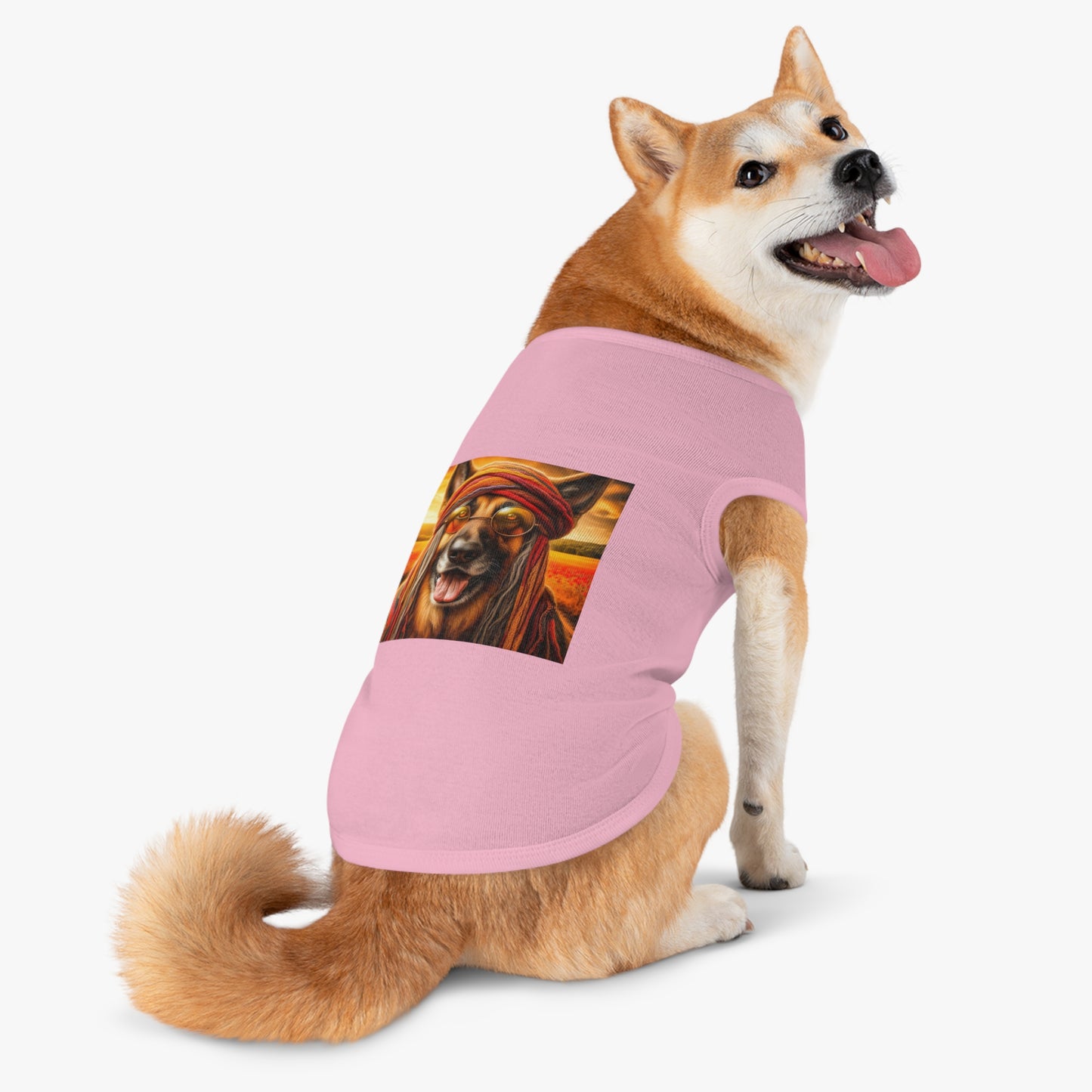 German Shepherd old hippie shirt
