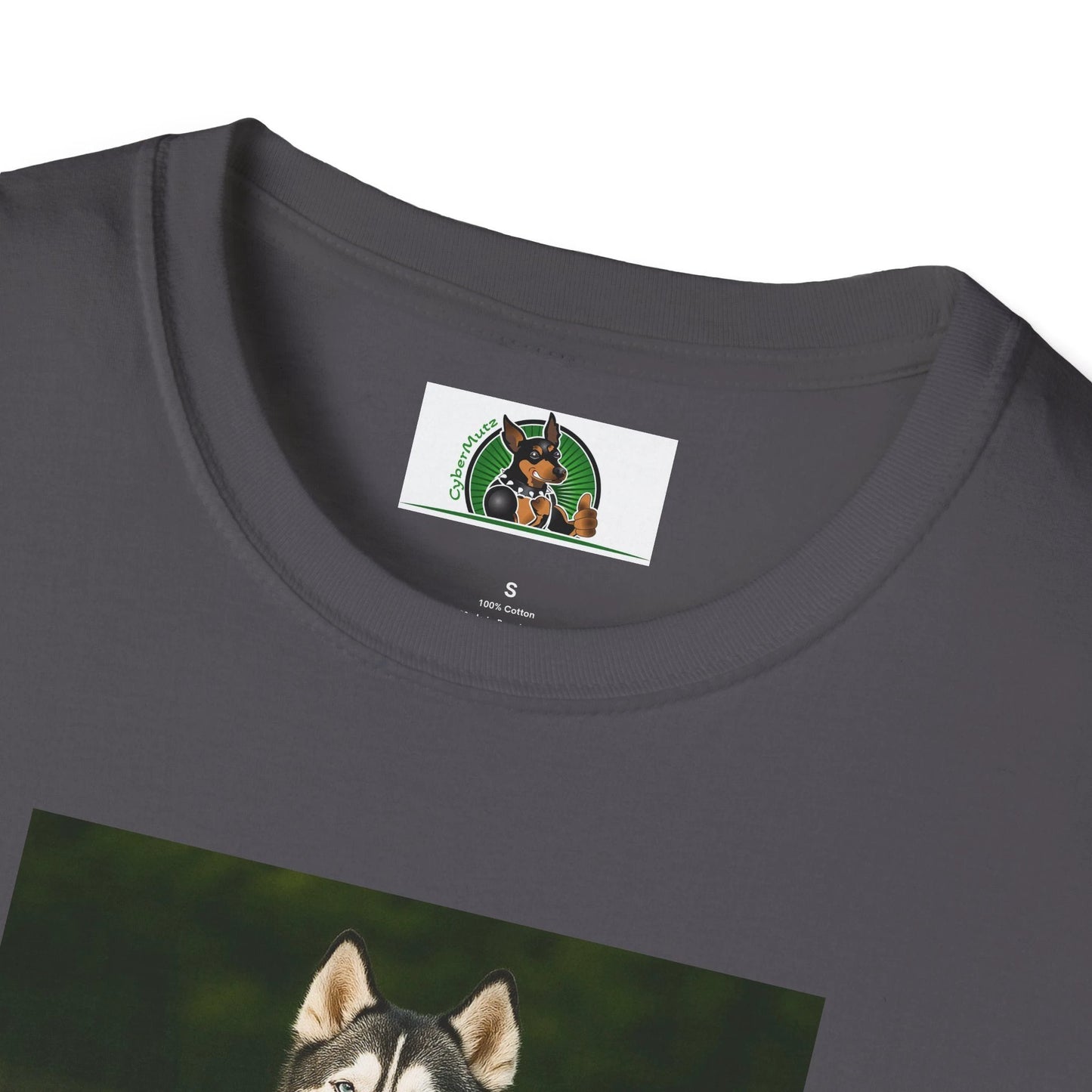 Husky Football T-Shirt — Sports Dog Tee T-Shirt Printify