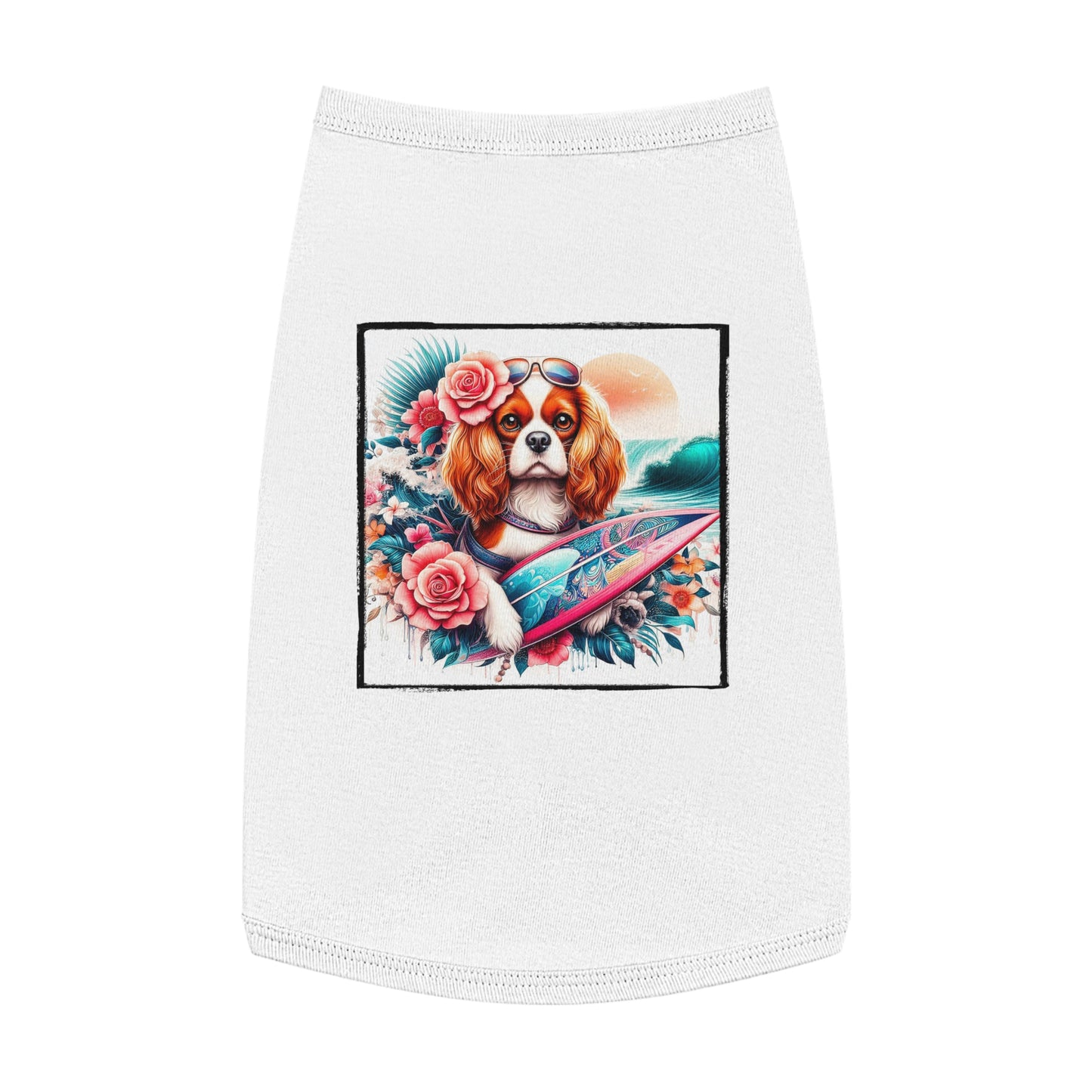 Pet Tank Top Cavalier King Charles Spaniel Pets Printify L White