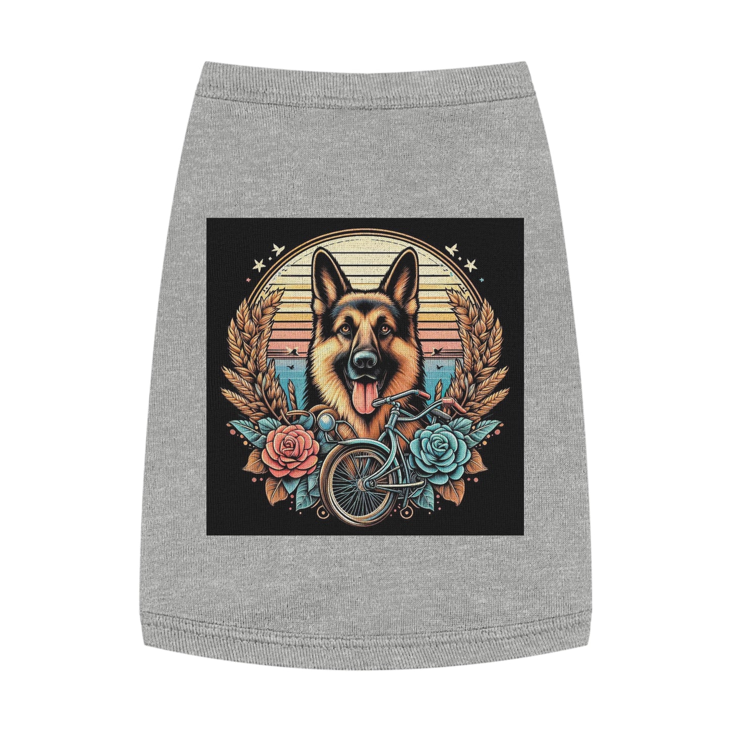 Pet Tank Top German Shepherd Pets Printify M Heather 