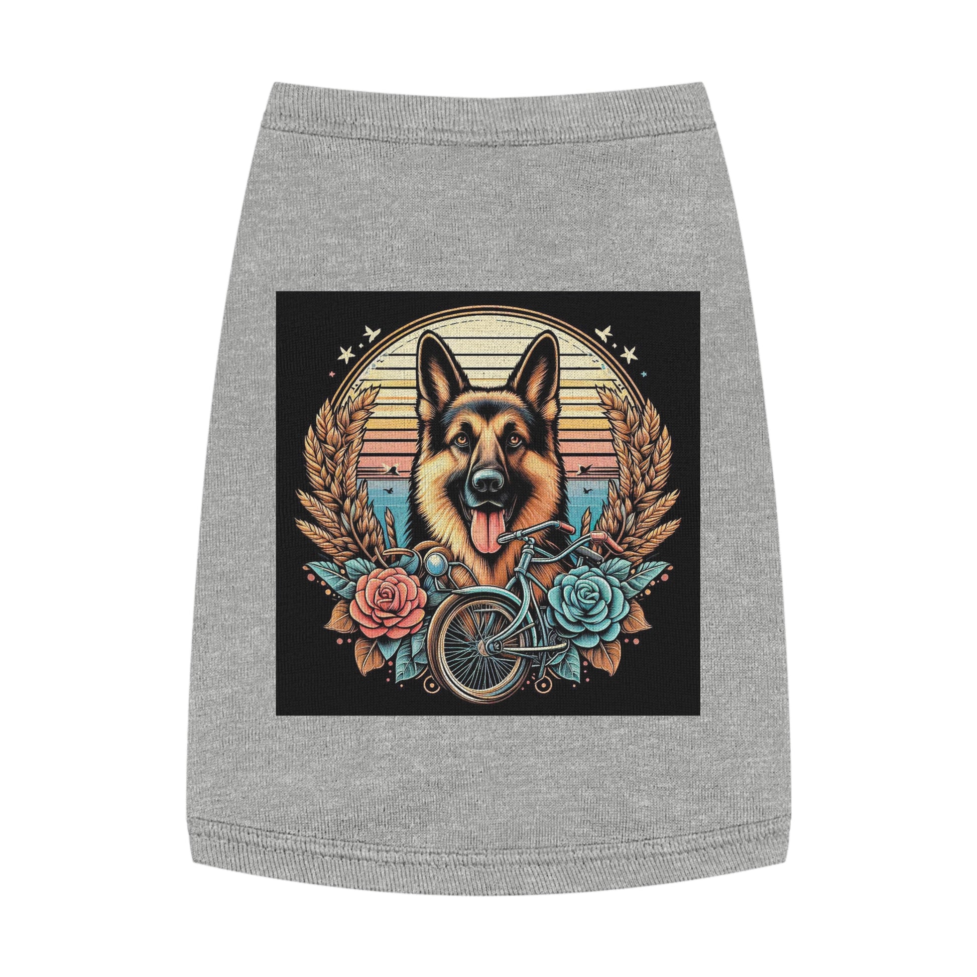 Pet Tank Top German Shepherd Pets Printify M Heather 