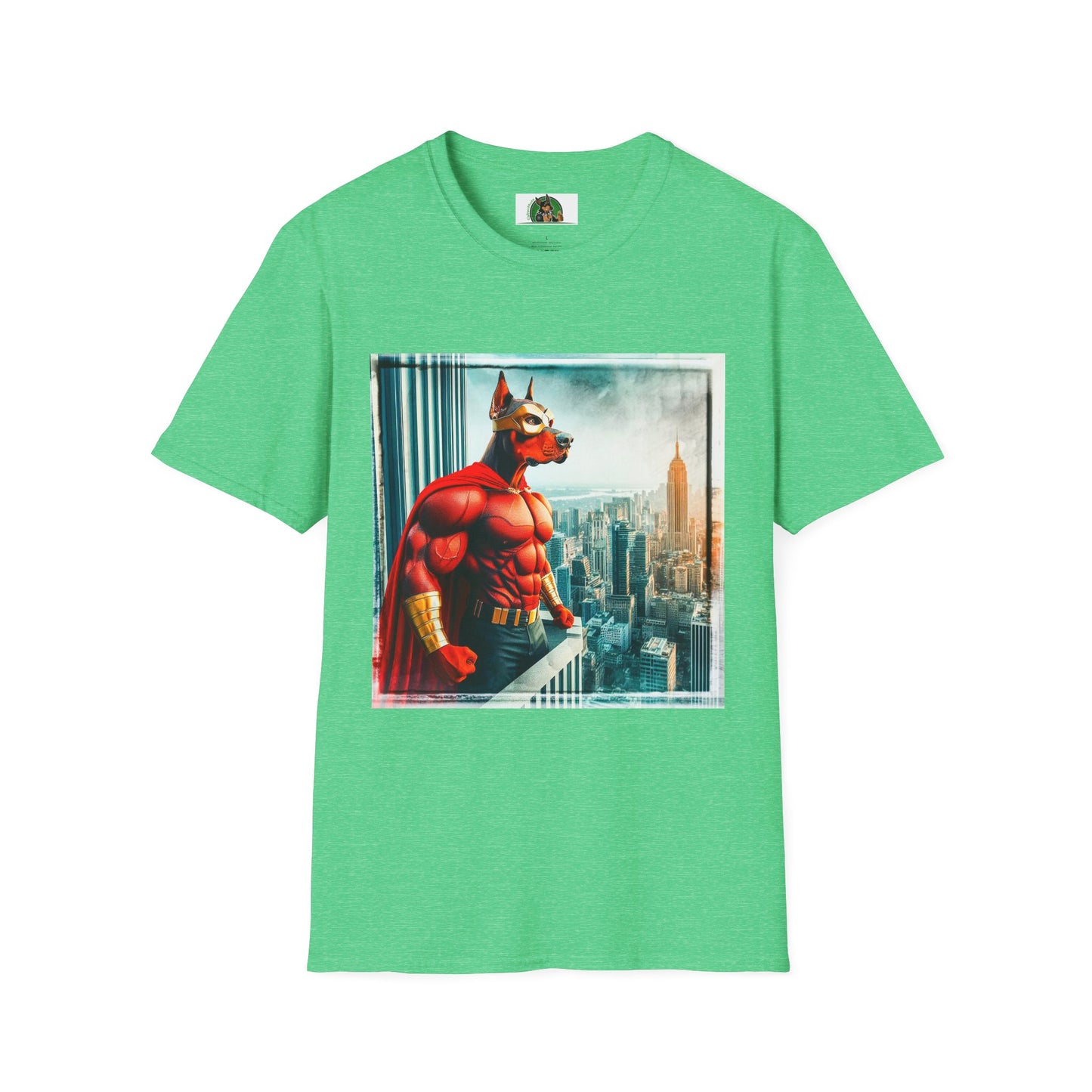 Doberman T-Shirt Printify S Heather Irish Green 