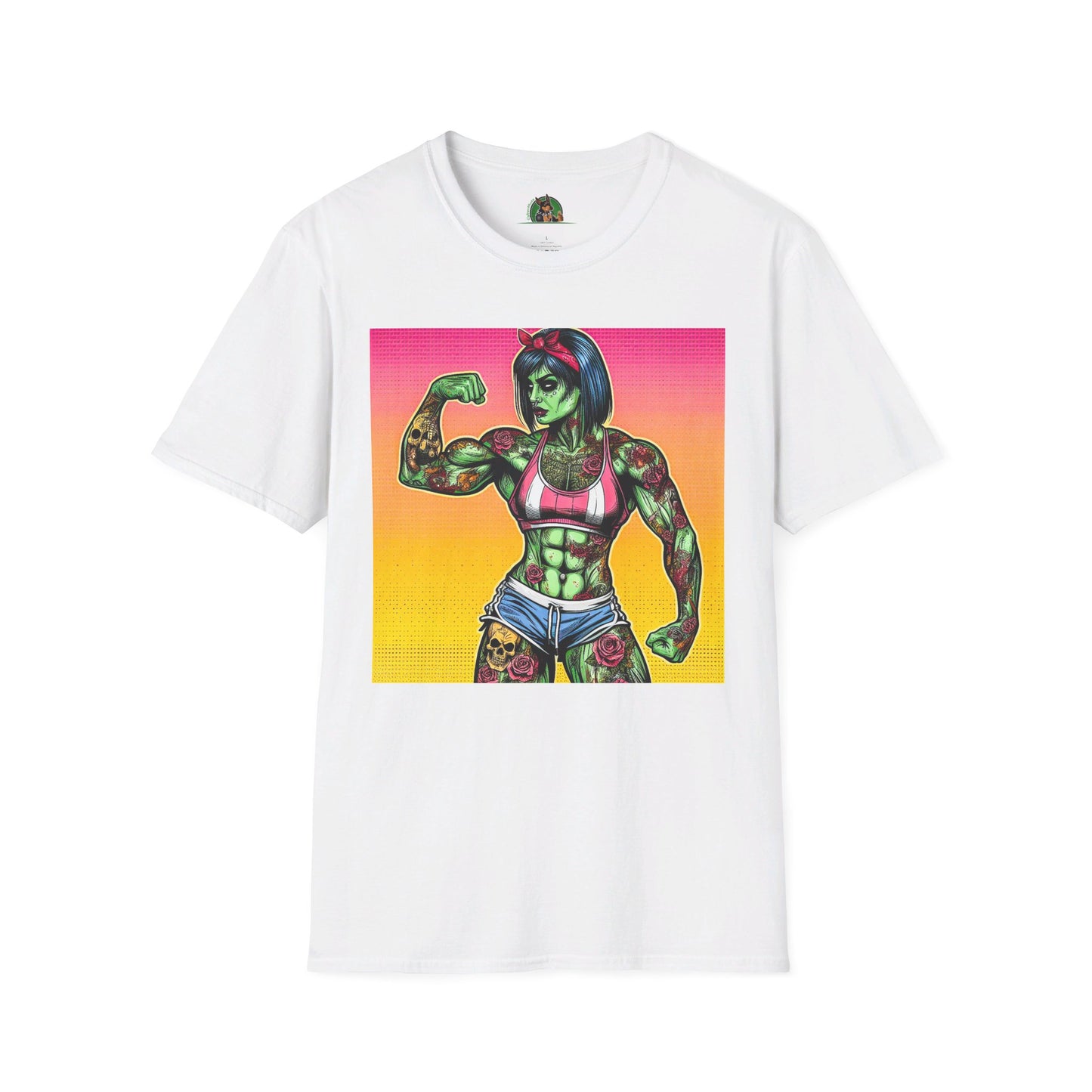 Zombie Girl T-Shirt Printify S White 