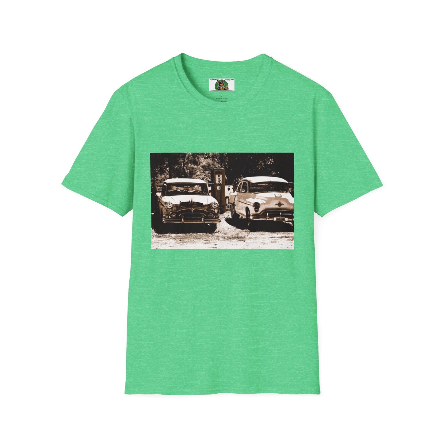 Mis·cel·la·ne·ous Old Cars T-Shirt Printify S Heather Irish Green 