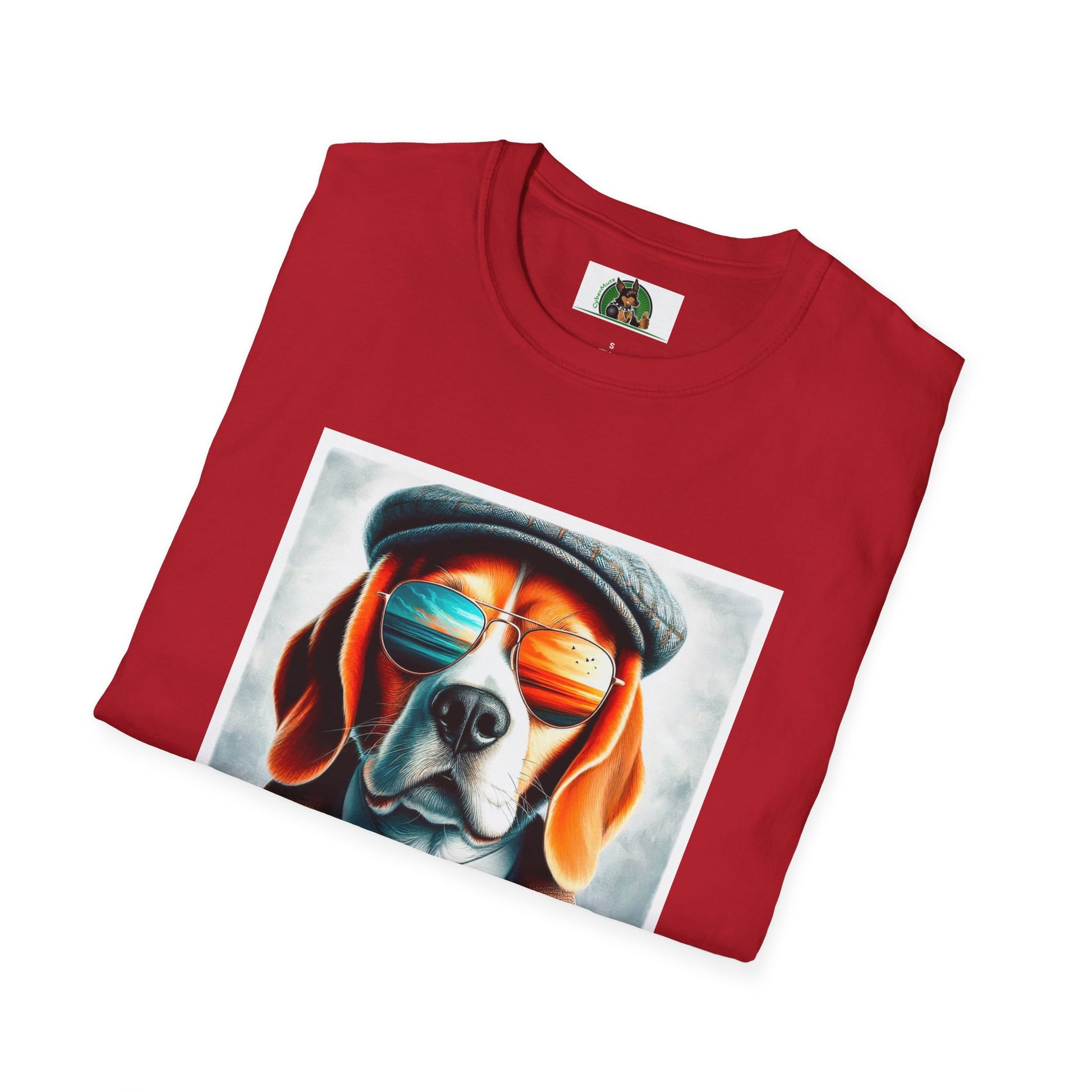 Beagle Wearing Sport Coat And Shades T-Shirt Printify   