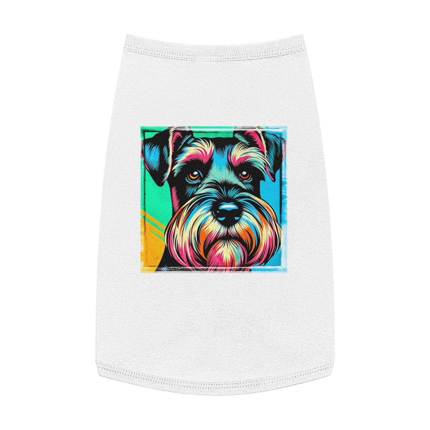 Pet Tank Top Miniature Schnauzer Pets Printify L White 