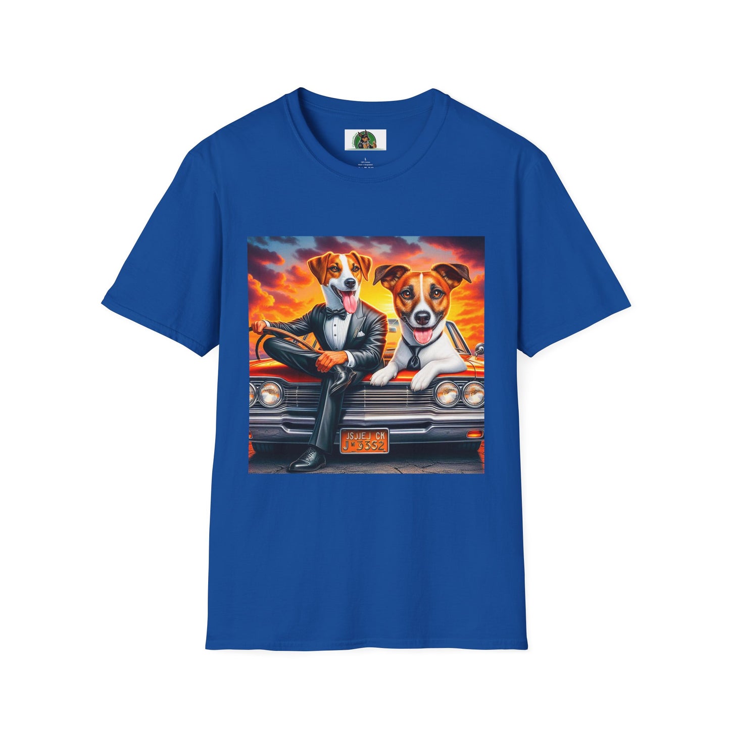 Wacky Jack Russell Cool Driver T-Shirt Printify S Royal