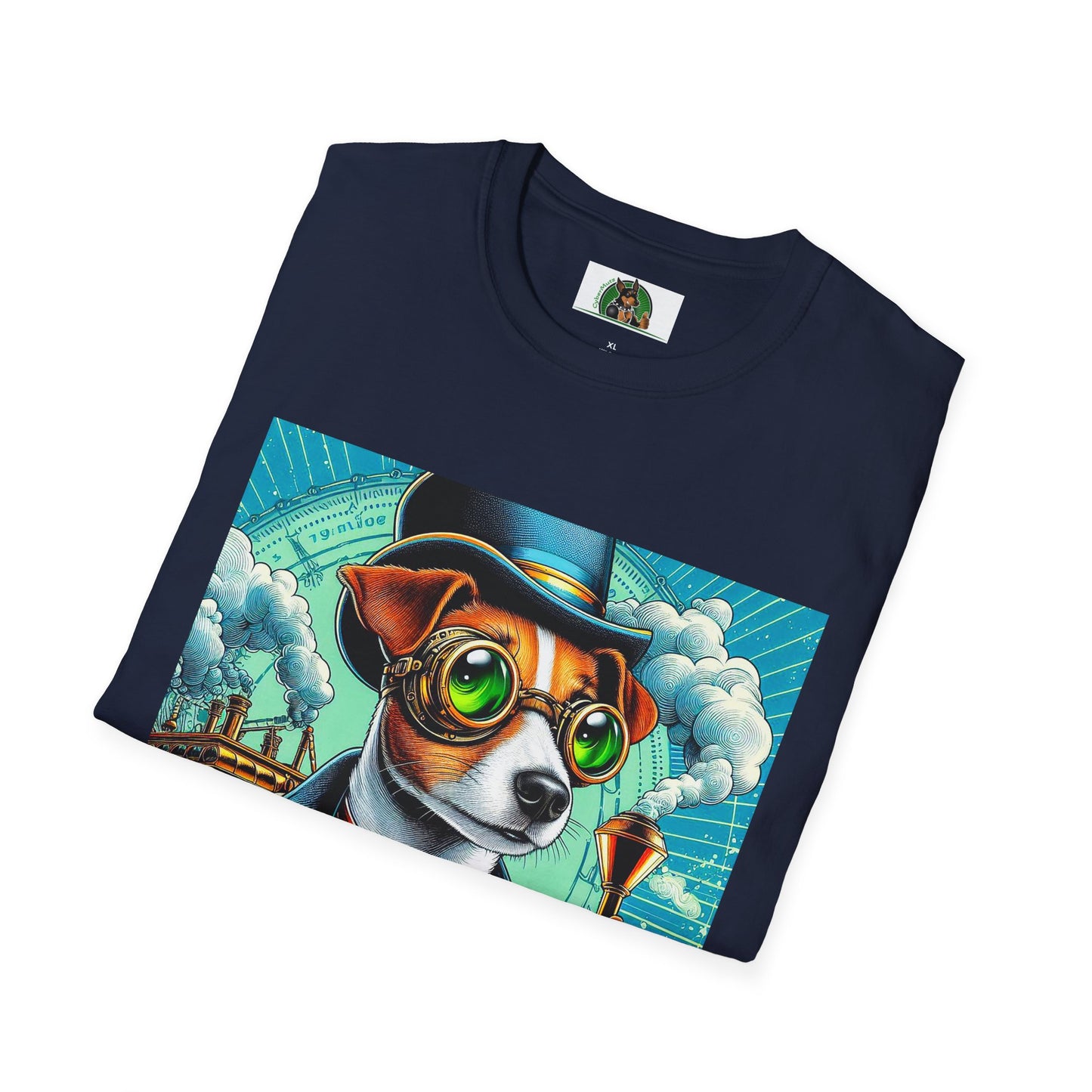 Jack Russell Steampunk And Train T-Shirt Printify