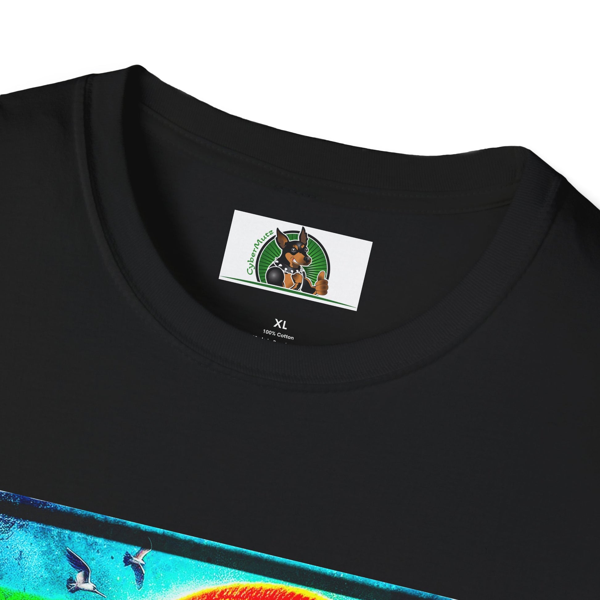 Basset Hound Rasta Dog Playing Guitar T-Shirt Printify