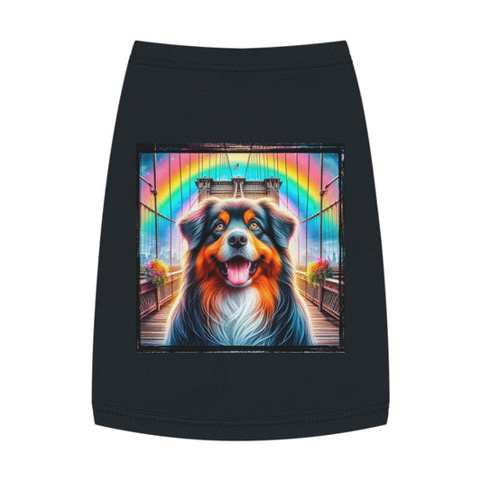 Pet Tank Top Australian Shepherd Pets Printify M Black 