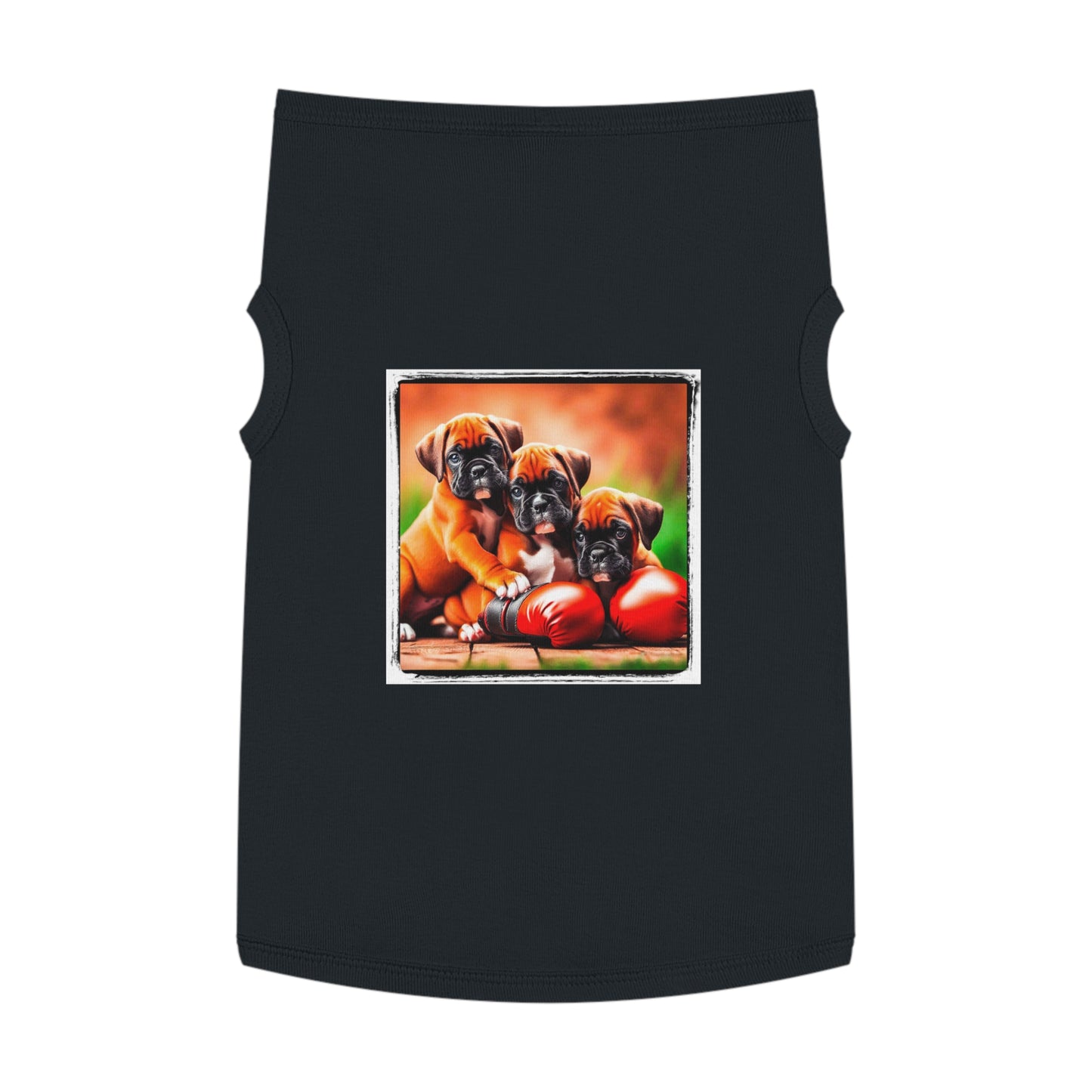 Pet Tank Top Boxer Puppies Pets Printify XL Black 