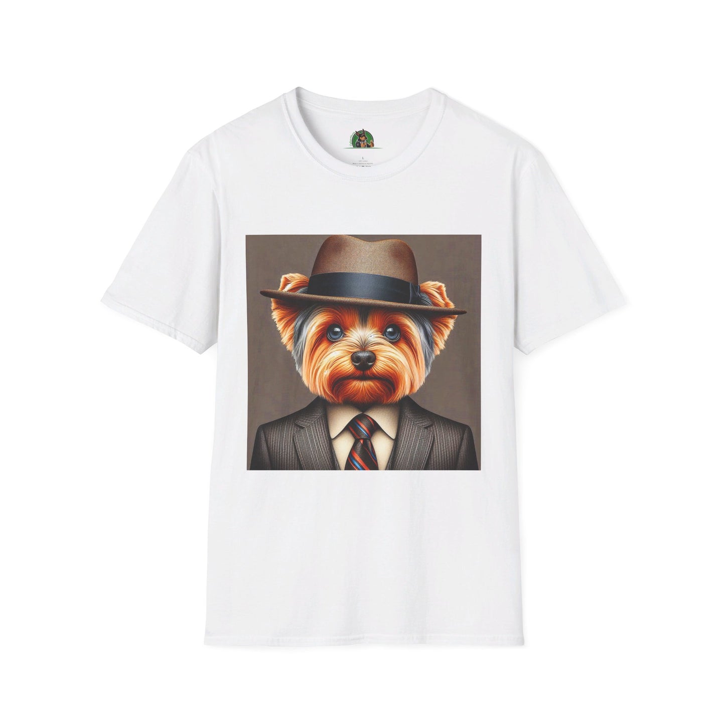 Yorkie T-Shirt Printify S White 