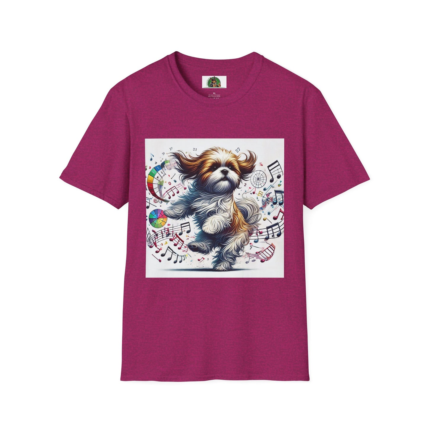 Dancing Shih Tzu T-Shirt T-Shirt Printify S Antique Heliconia