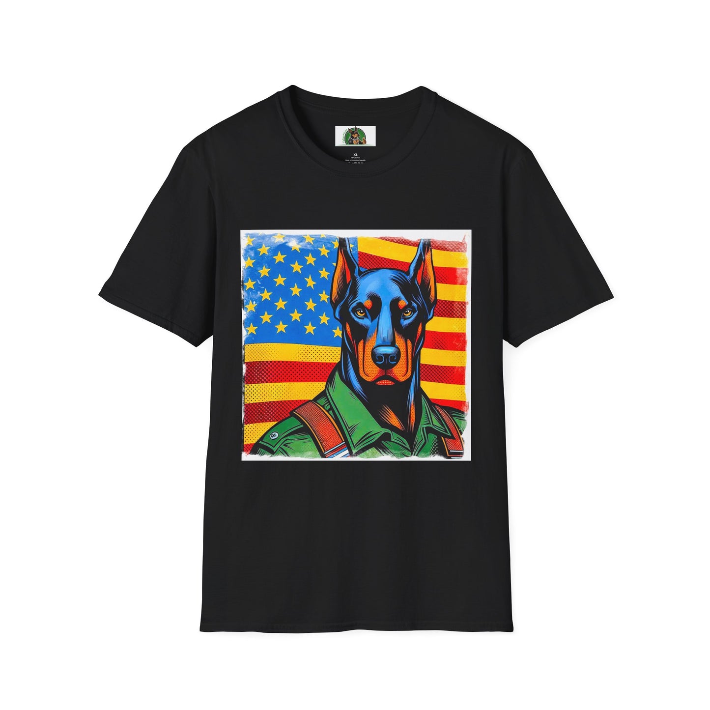 Doberman Air Force hero t shirt T-Shirt Printify XS Black