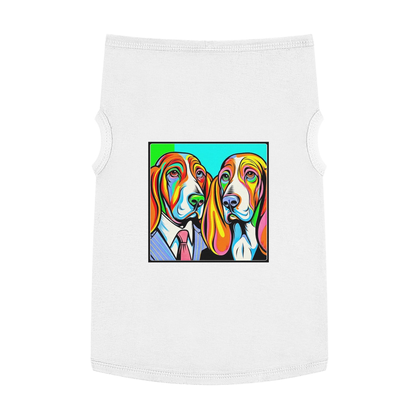 Pet Tank Top Basset Hound Pets Printify XL White