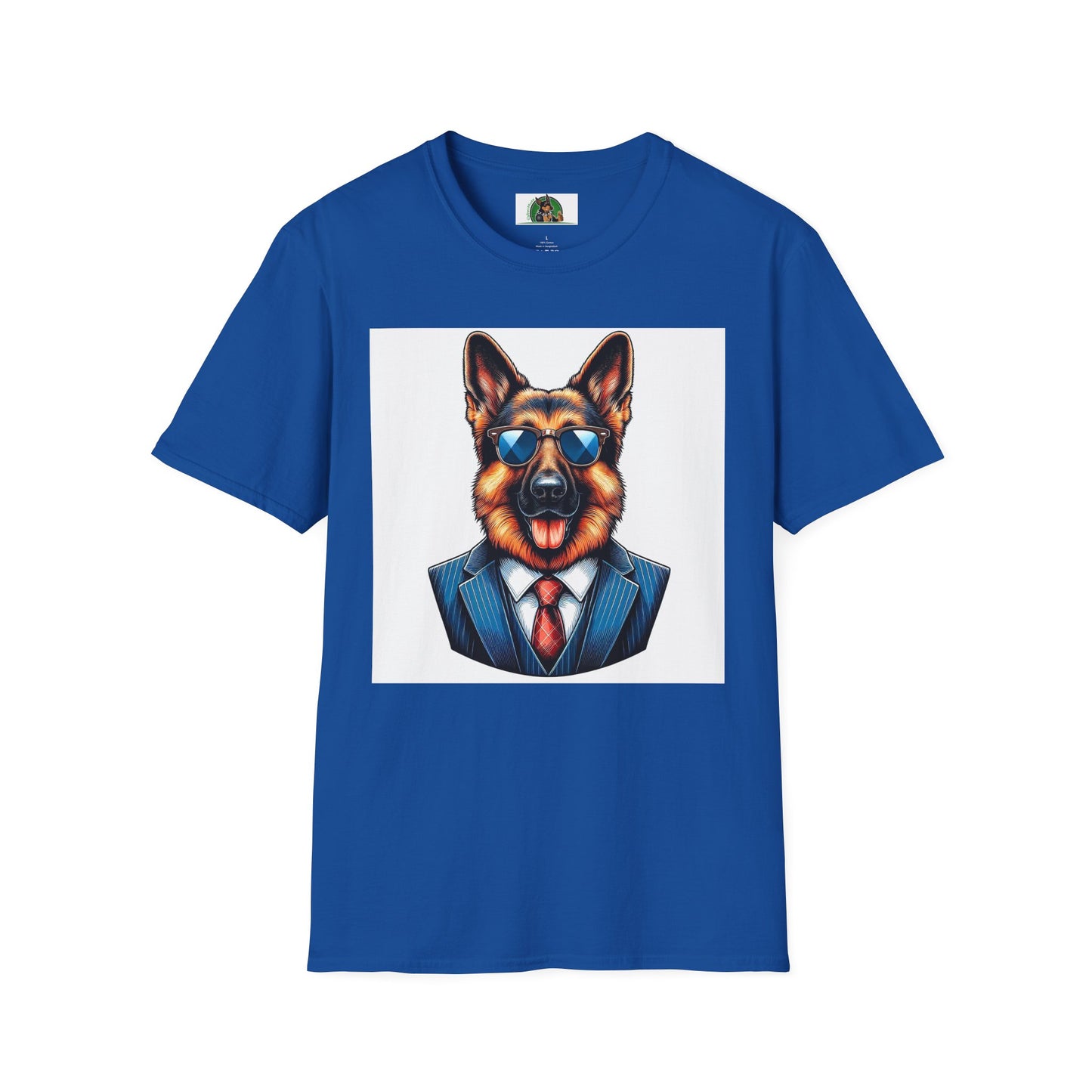 German Shepherd business suit shirt T-Shirt Printify Royal S