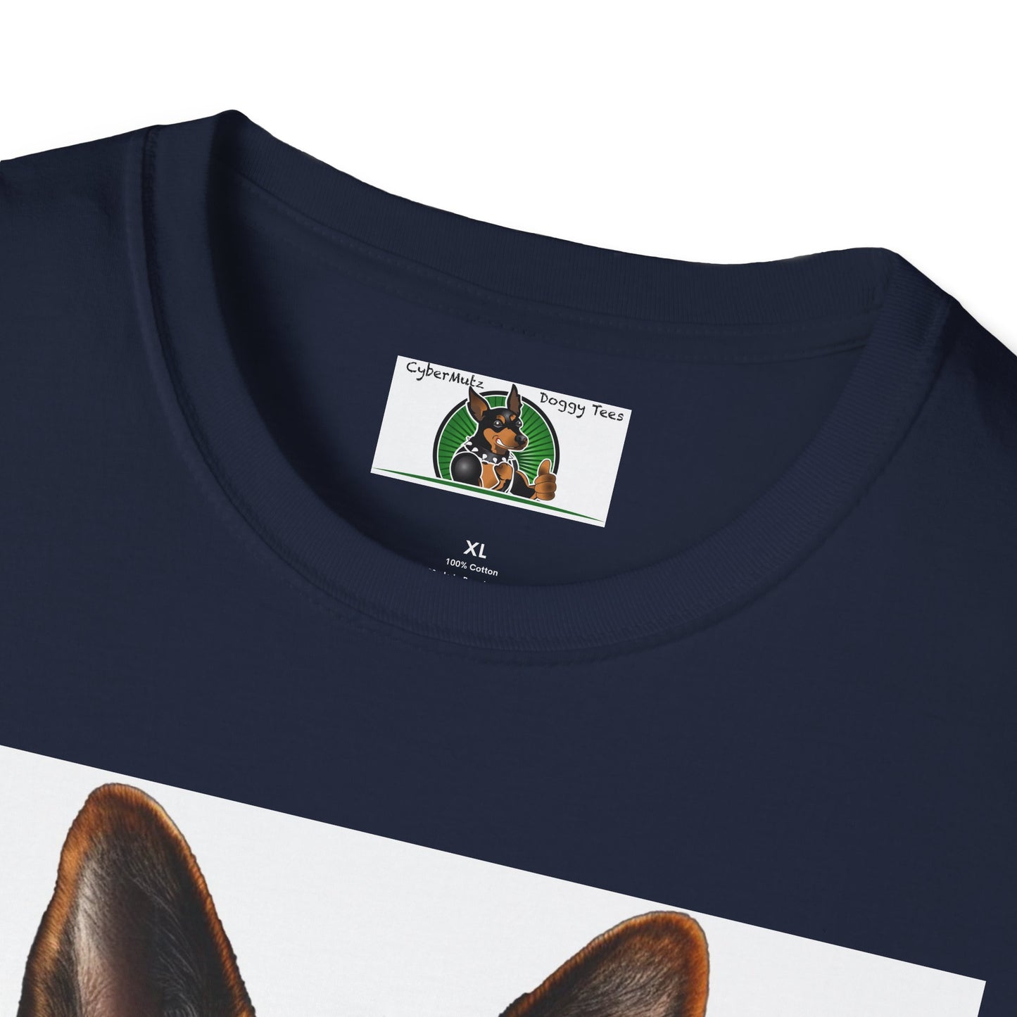 German Shepherd in Suit and Sunglasses Unisex Softstyle T-Shirt T-Shirt Printify