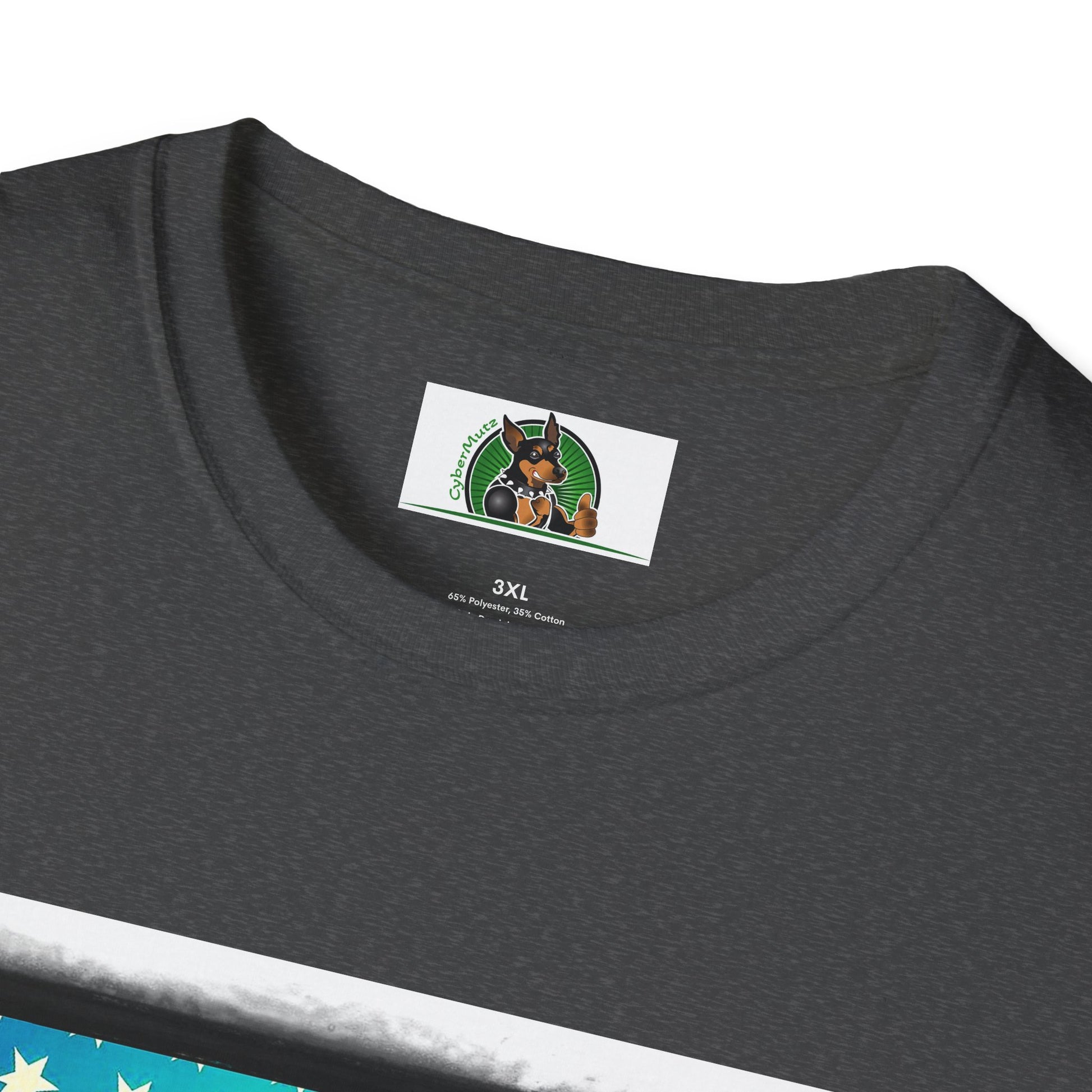 Doberman american superhero t shirt T-Shirt Printify