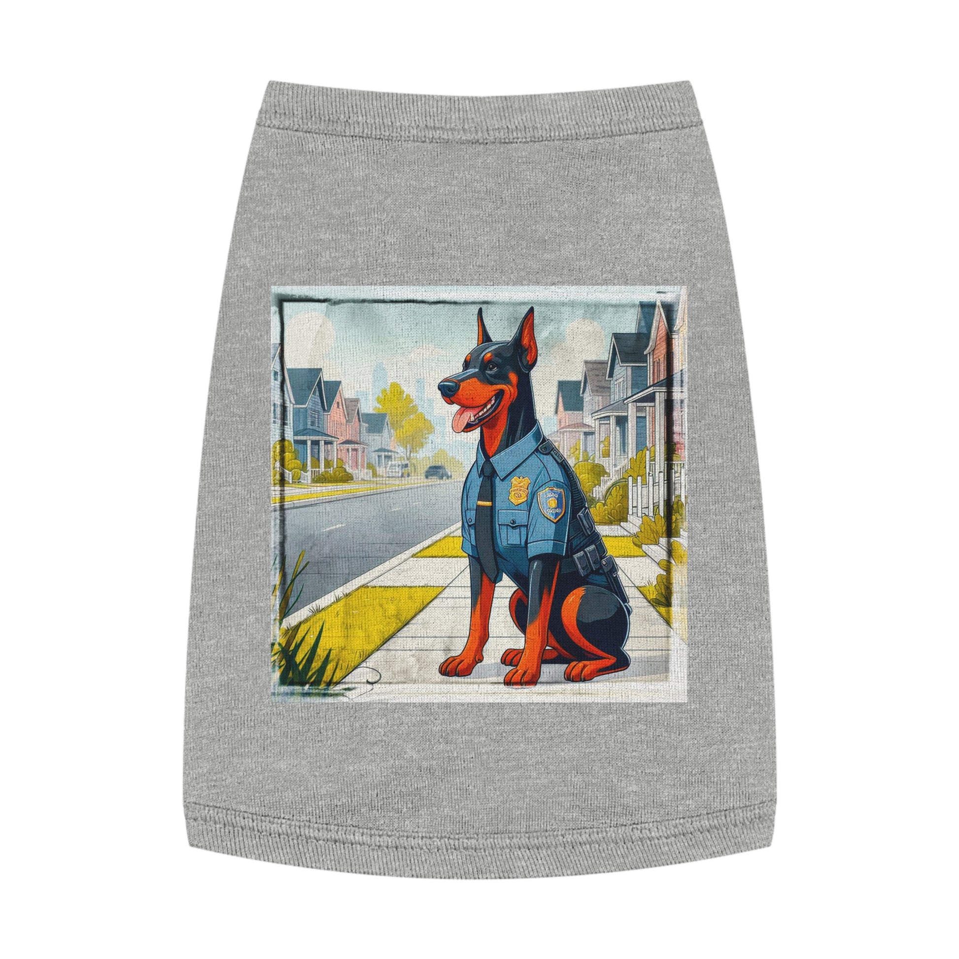 Pet Tank Top Doberman Pets Printify M Heather 