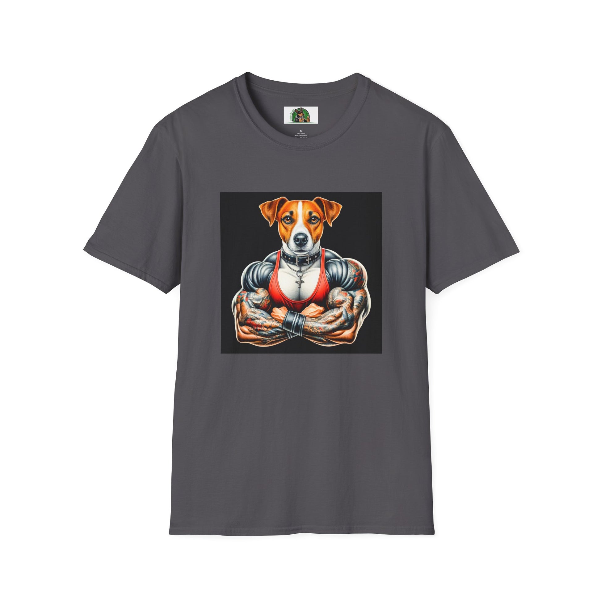 Jack Russell Buff Dog T-Shirt Printify S Charcoal
