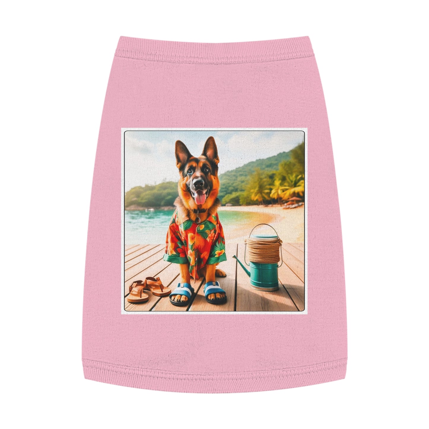 Pet Tank Top German Shepherd Pets Printify M Pink 