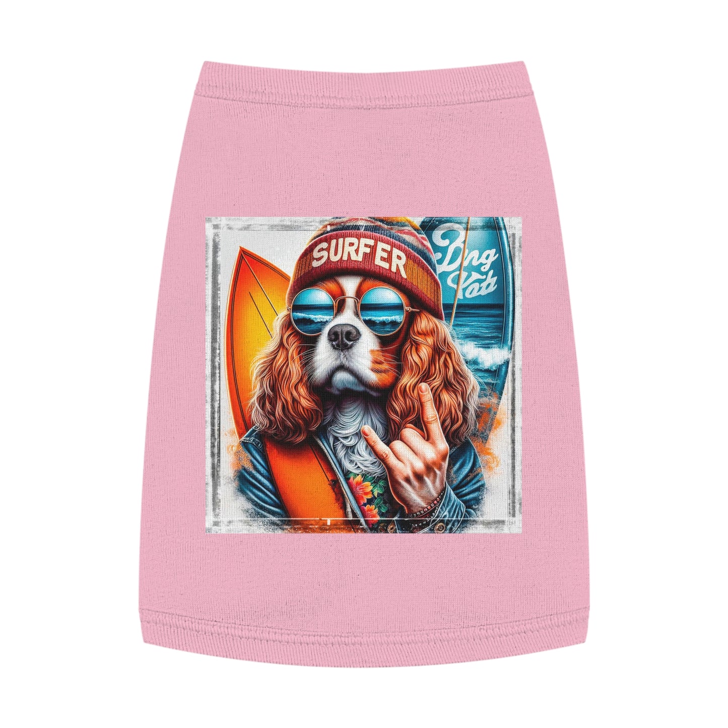 Pet Tank Top Cavalier King Charles Spaniel Pets Printify M Pink