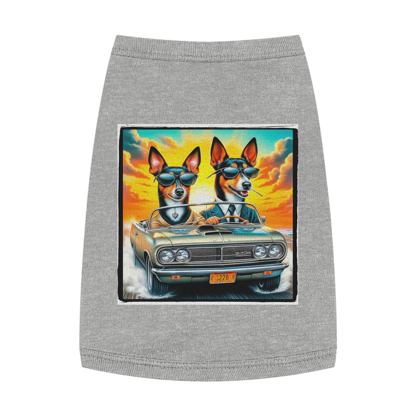 Wacky Pet Tank Top Rat Terrier Pets Printify M Heather 