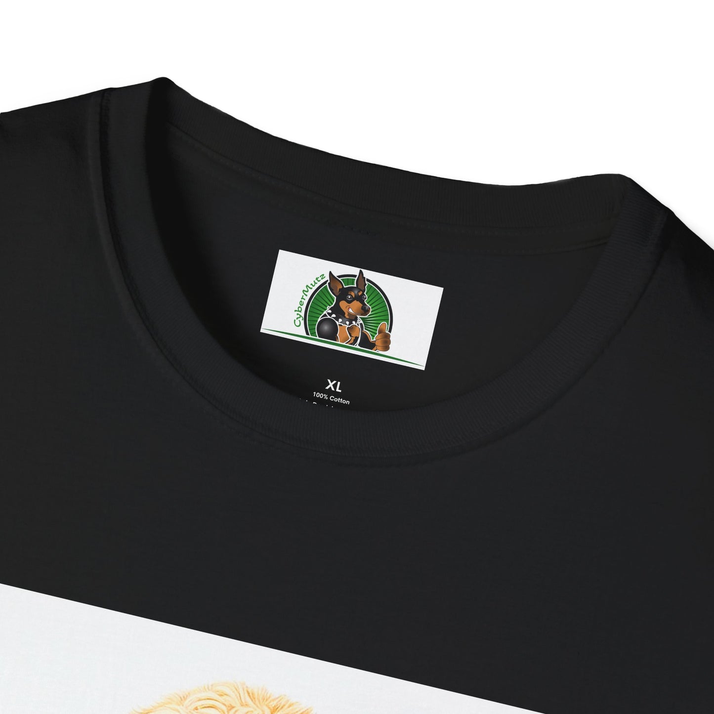 Golden Doodle sitting businessman T-Shirt Printify