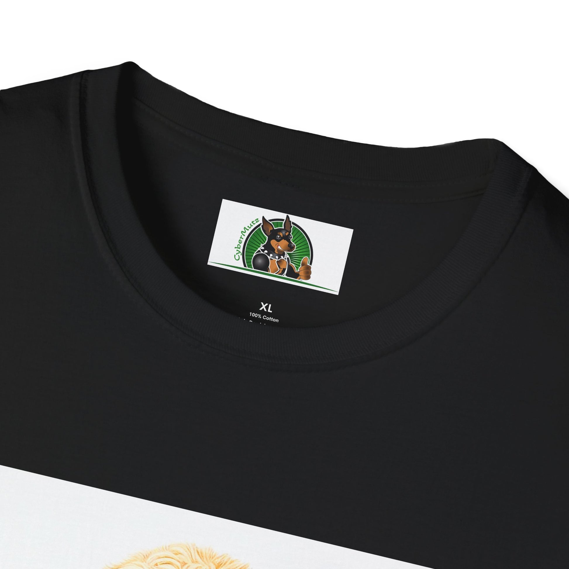 Golden Doodle sitting businessman T-Shirt Printify