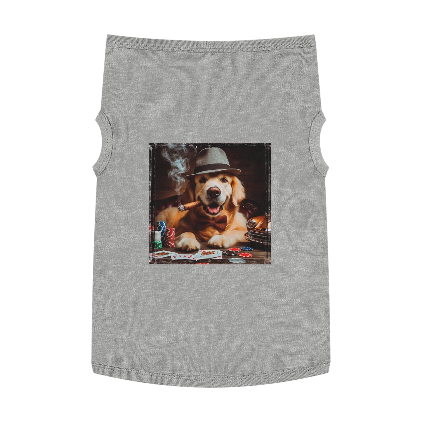 Golden Retriever pet tank top Pets Printify XL Heather 