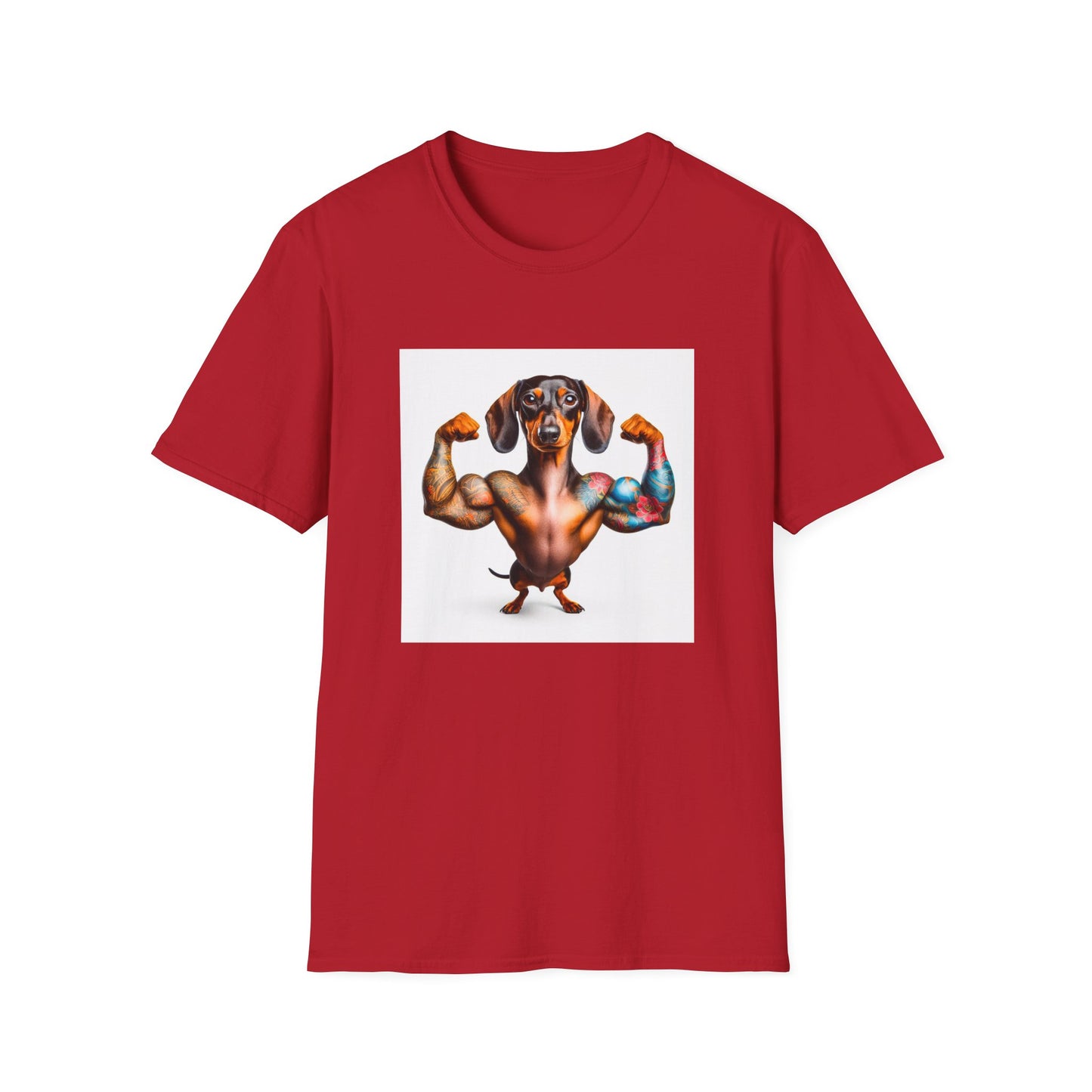 Dachshund T-Shirt Printify S Cherry Red 