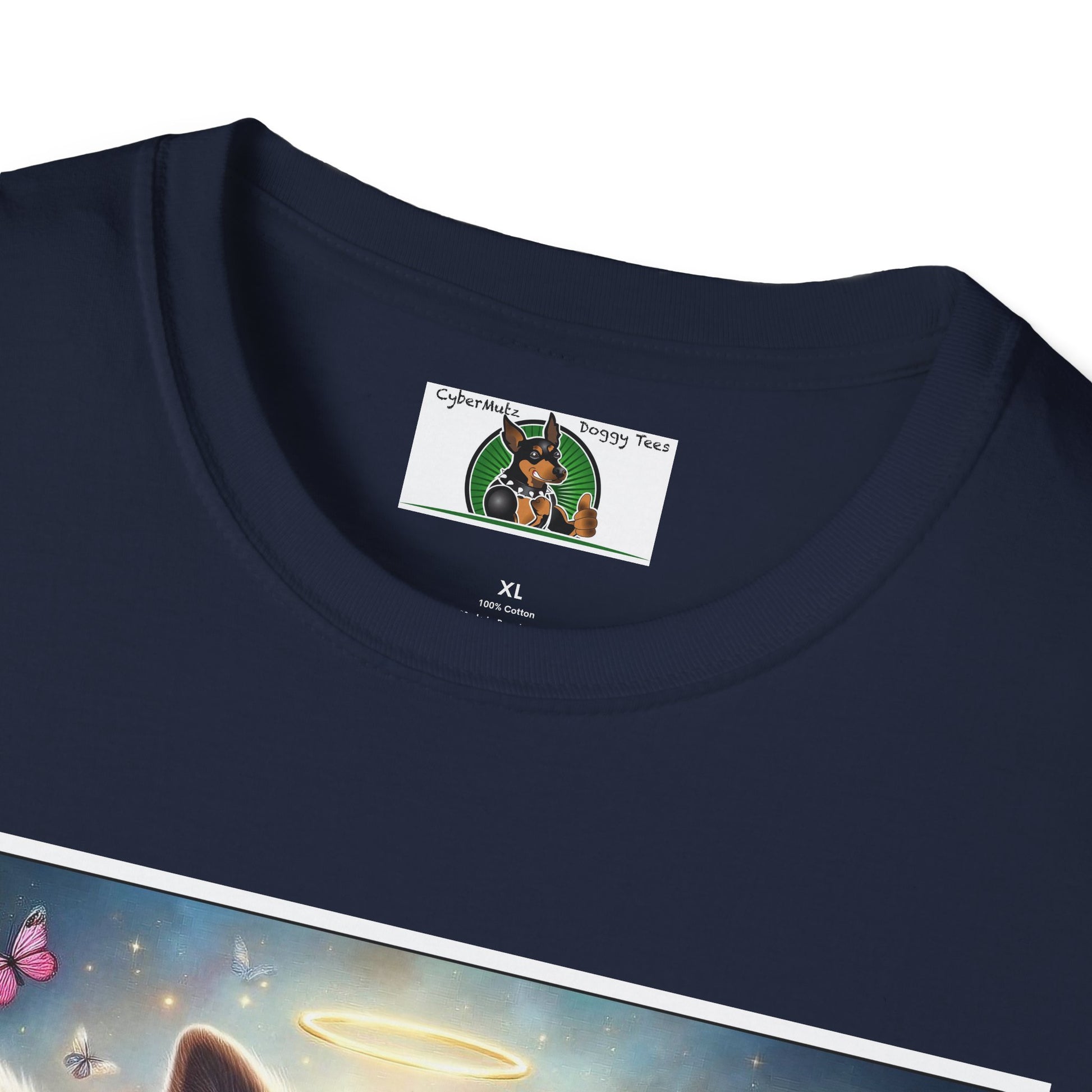 German Shepherd Dog "Rainbow Bridge" Unisex Softstyle T-Shirt T-Shirt Printify