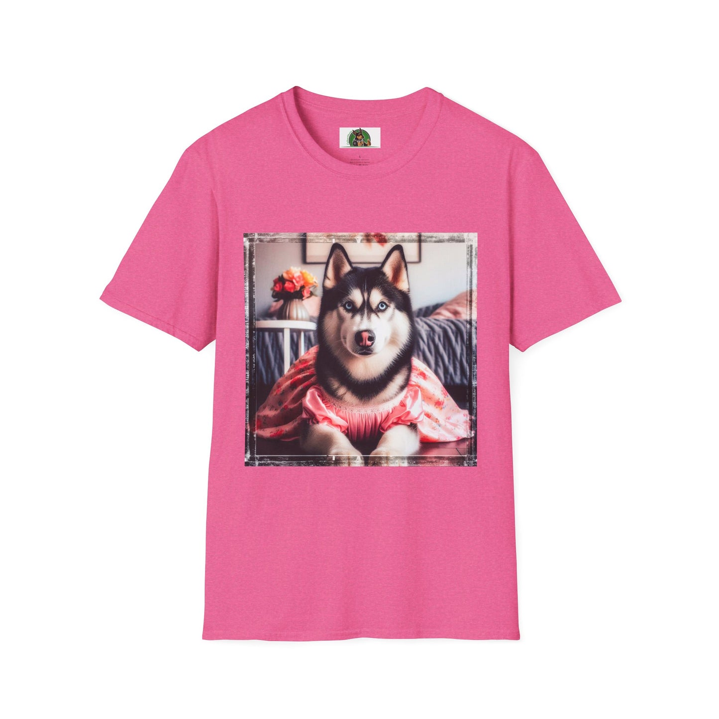 Husky T-Shirt Printify S Heather Heliconia