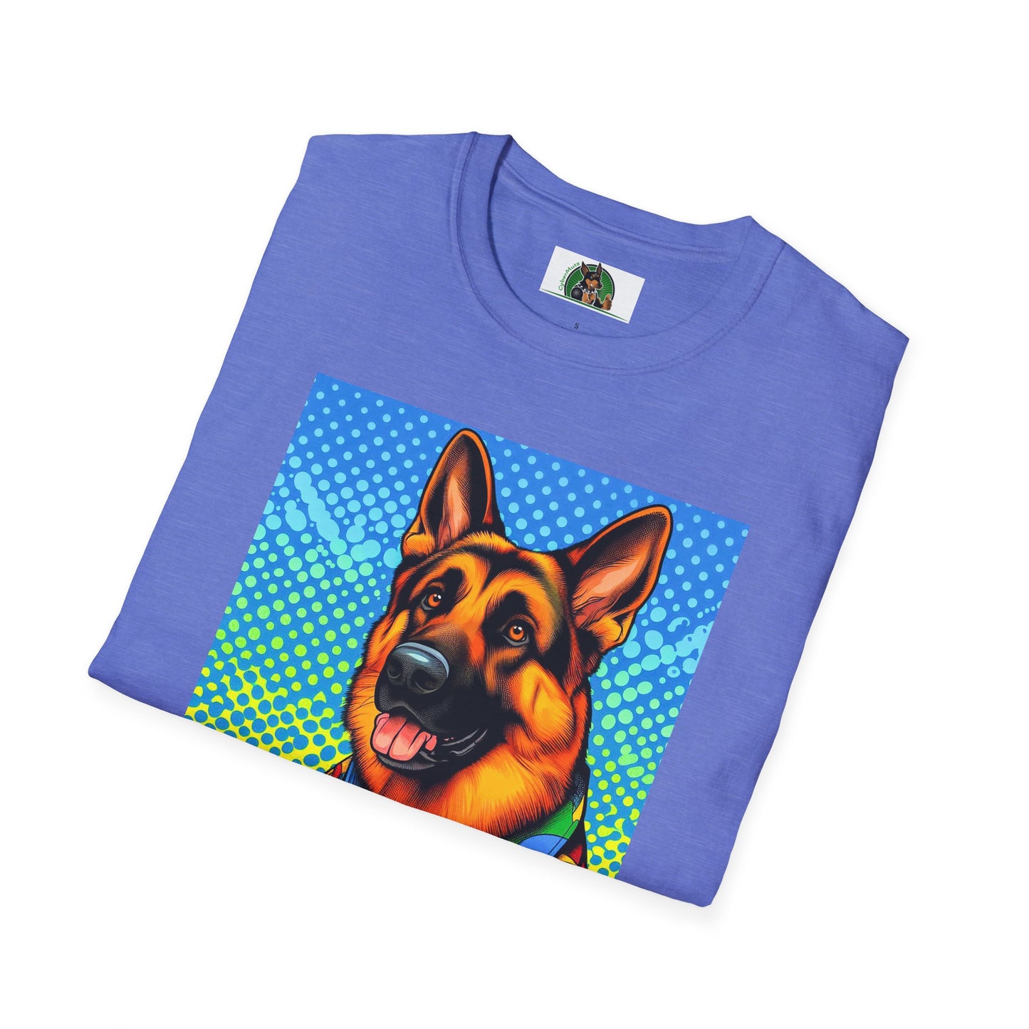 German Shepherd. Colorful cutie shirt